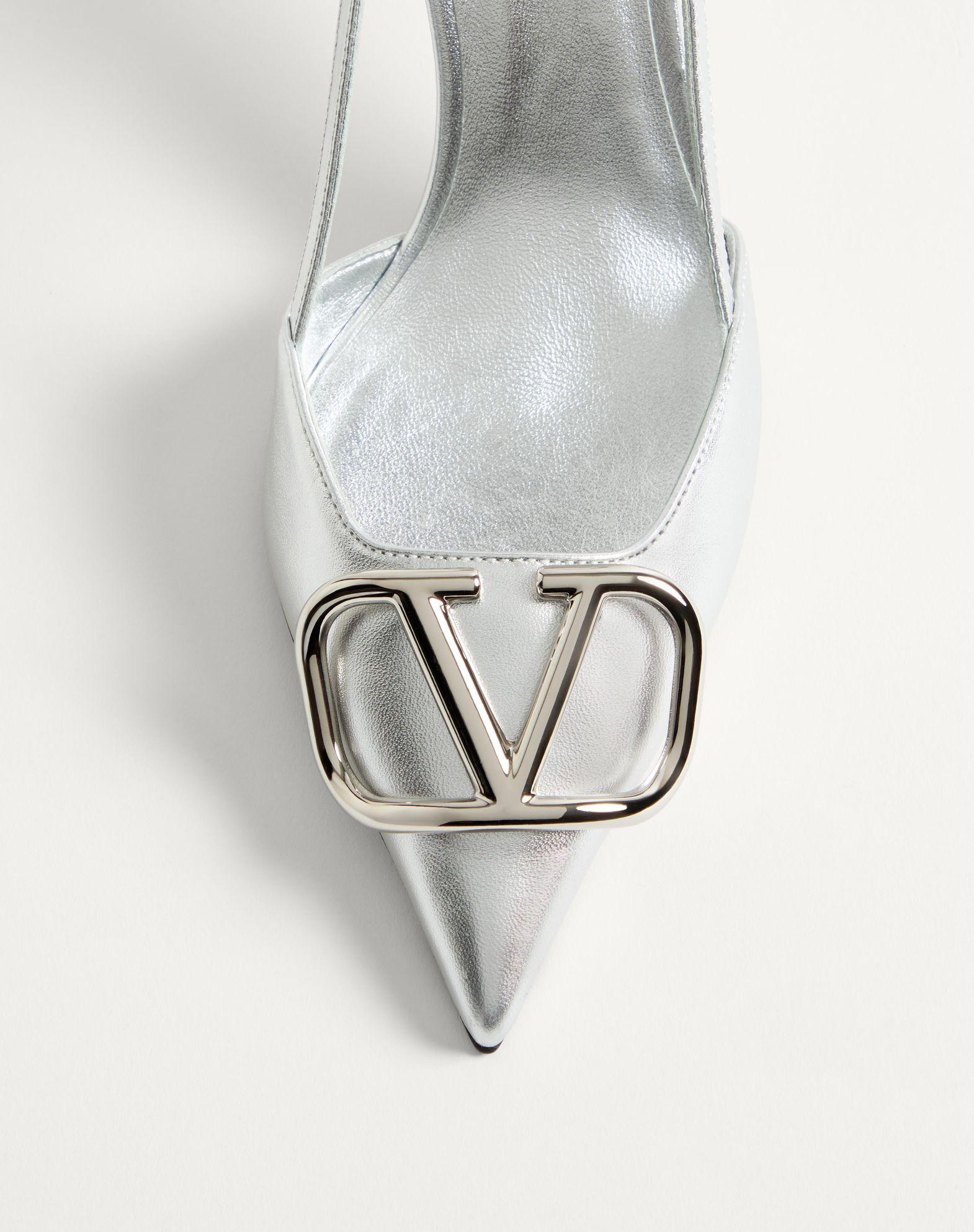 Vlogo Signature Slingback Pump In Laminated Nappa Leather 80Mm Product Image