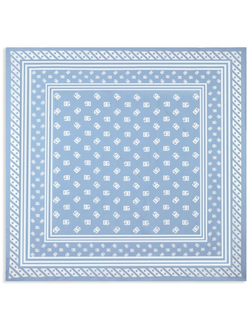 logo-print silk scarf Product Image