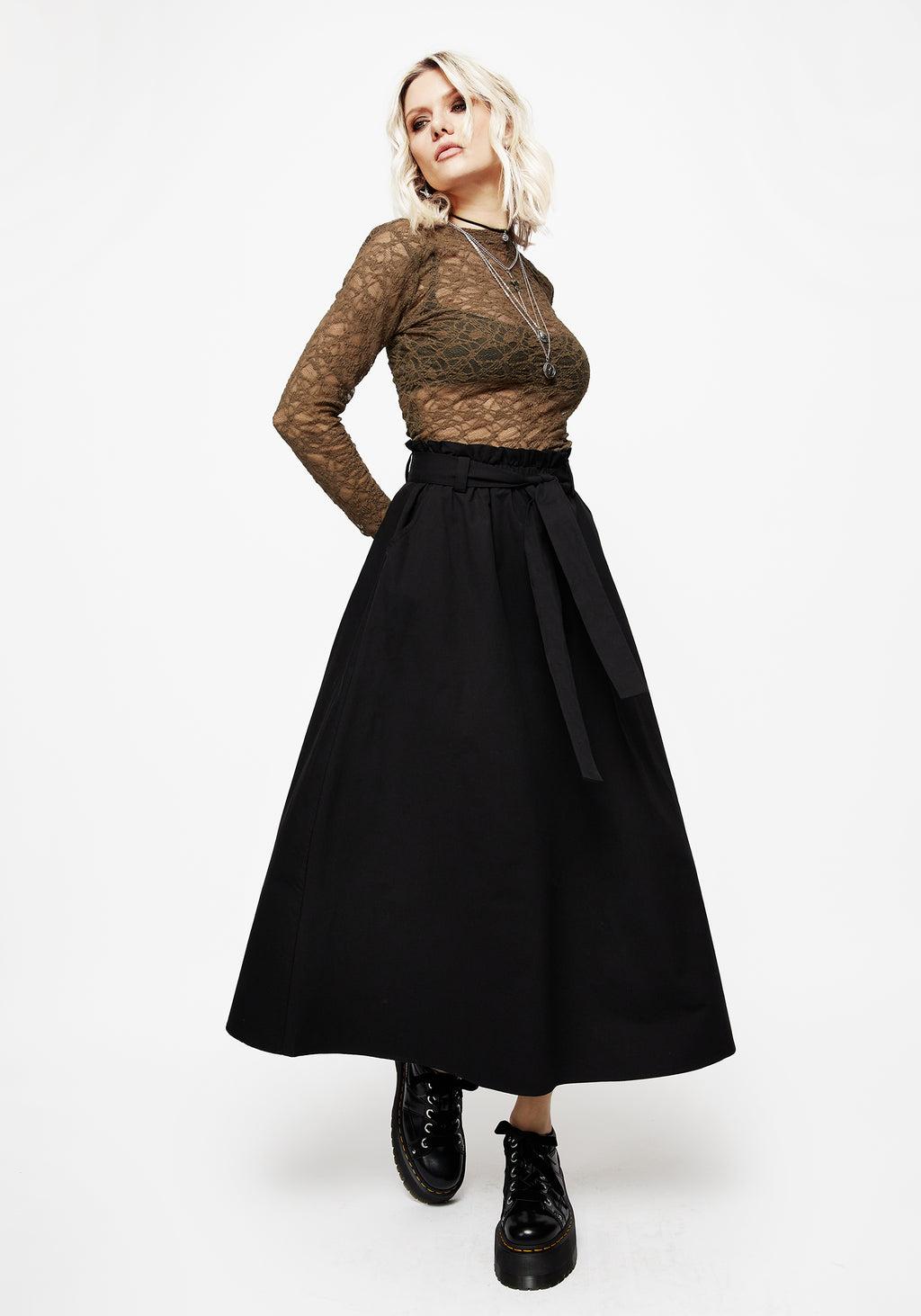 Strega Tie Belt Midaxi Skirt Product Image