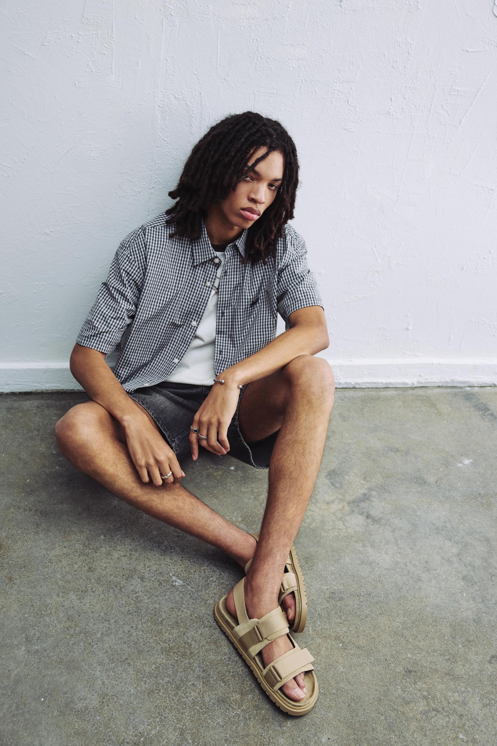 Leather strap sandals Product Image