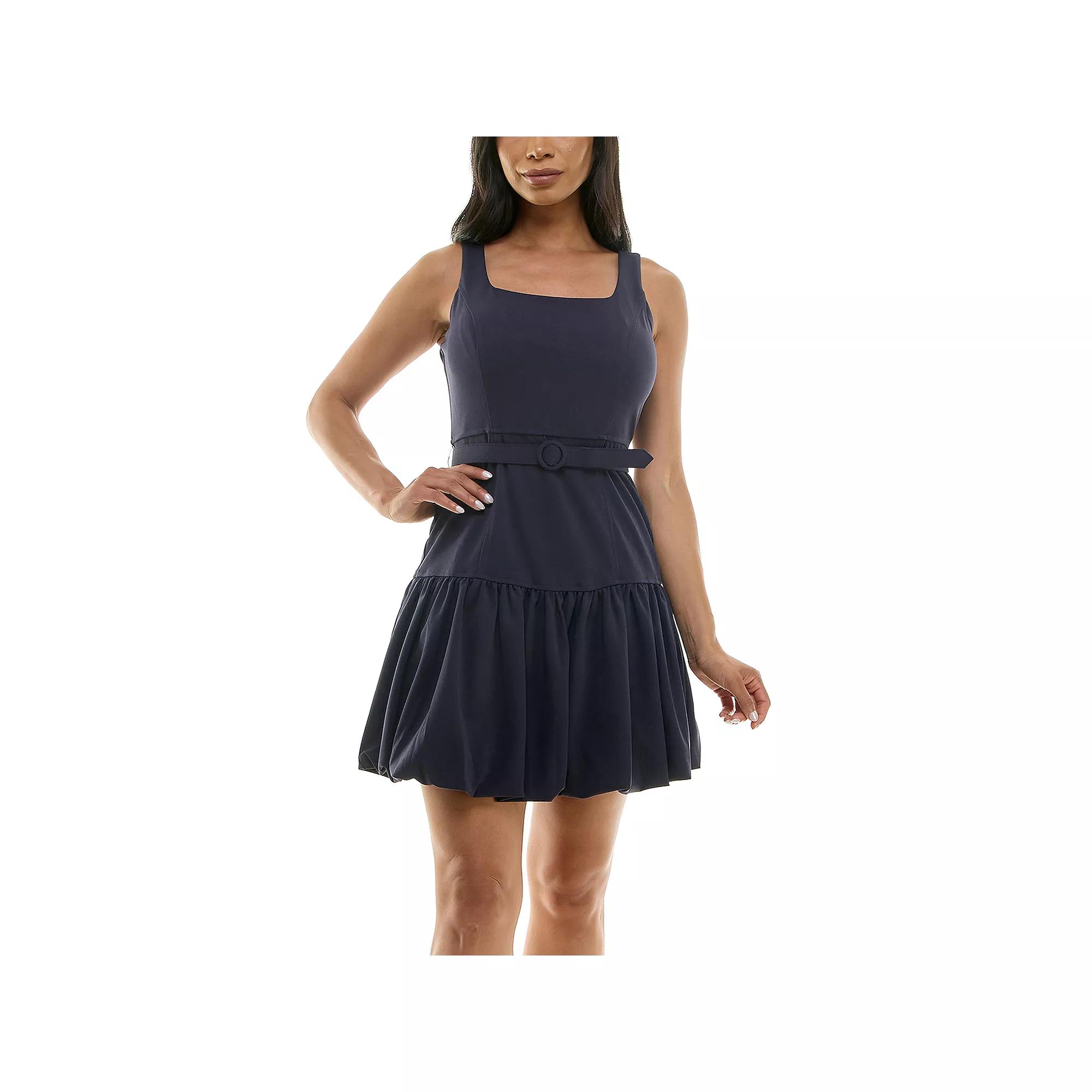 Women's Maison Tara Square Neck Bubble Hem, Size: 16, Blue Product Image