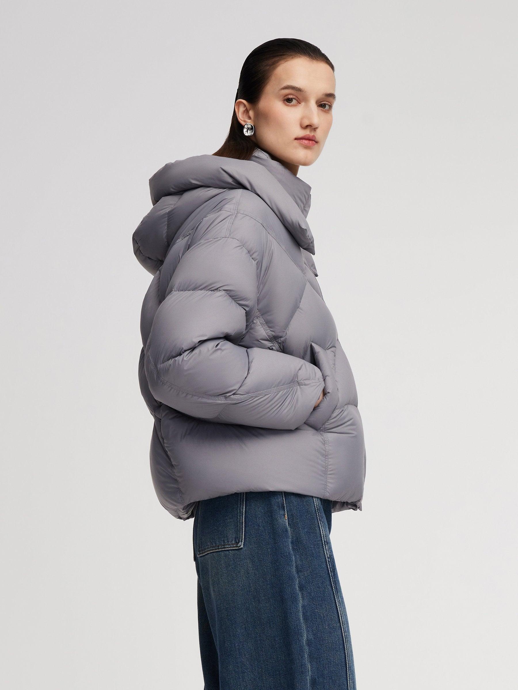 Lightweight Windproof Hooded Goose Down Jacket Product Image