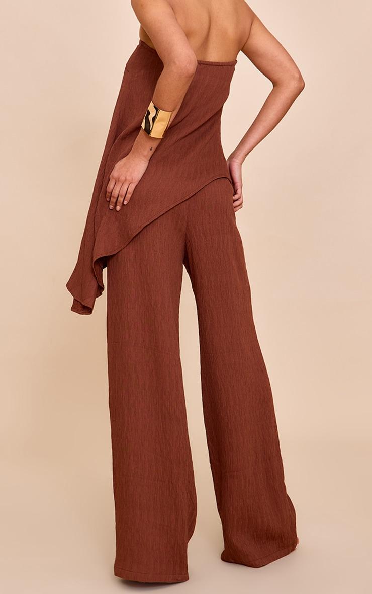  Chocolate Textured Wide Leg Pant Product Image