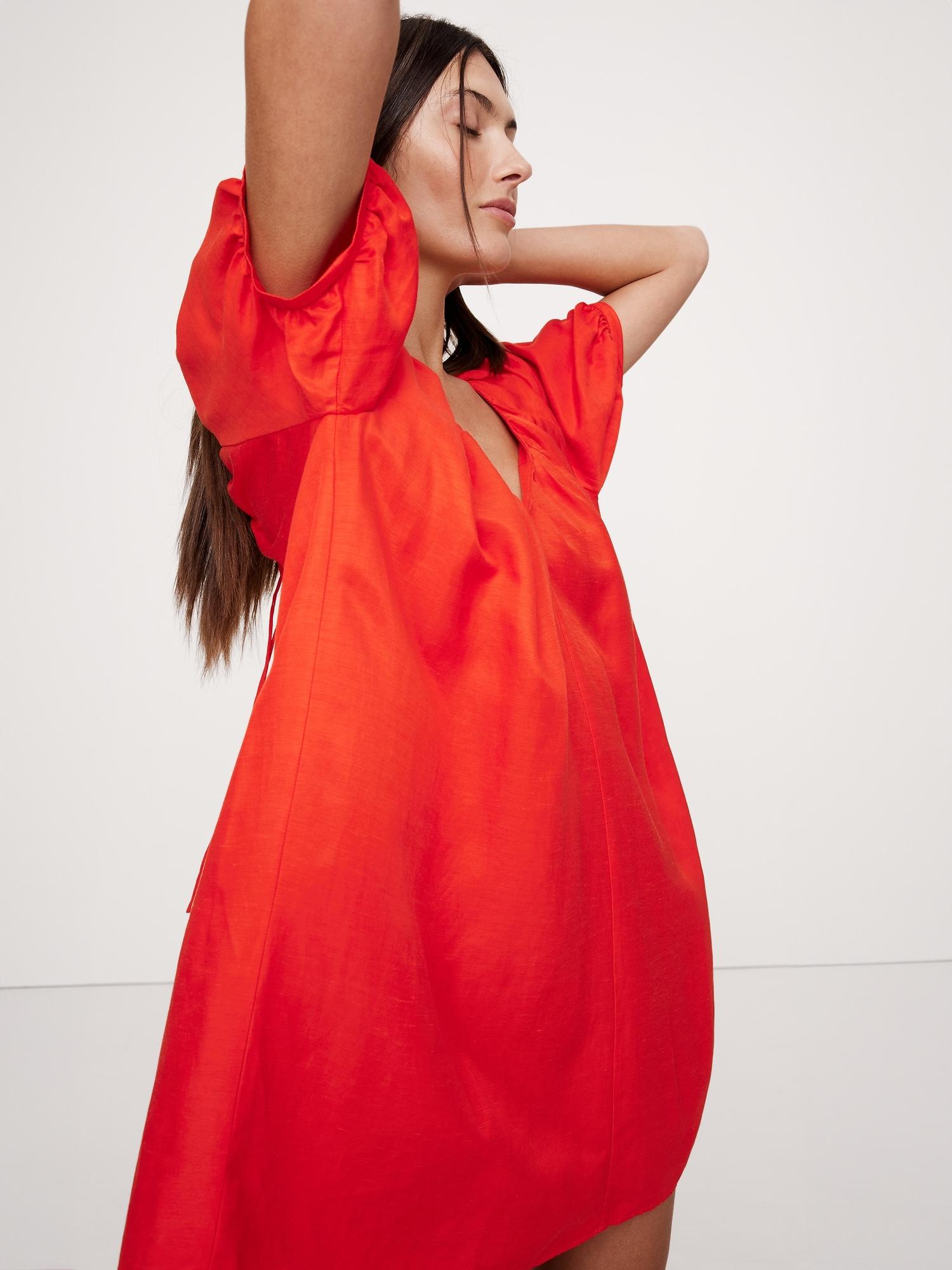 Viscose-Linen Mini Dress Product Image