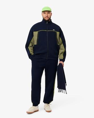 Men's Loose Fit Zip-Up Piqué Sweatshirt Product Image