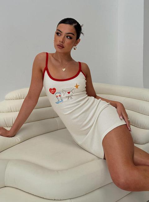 Letters Of Love Rib Sleep Mini Dress Multi Product Image