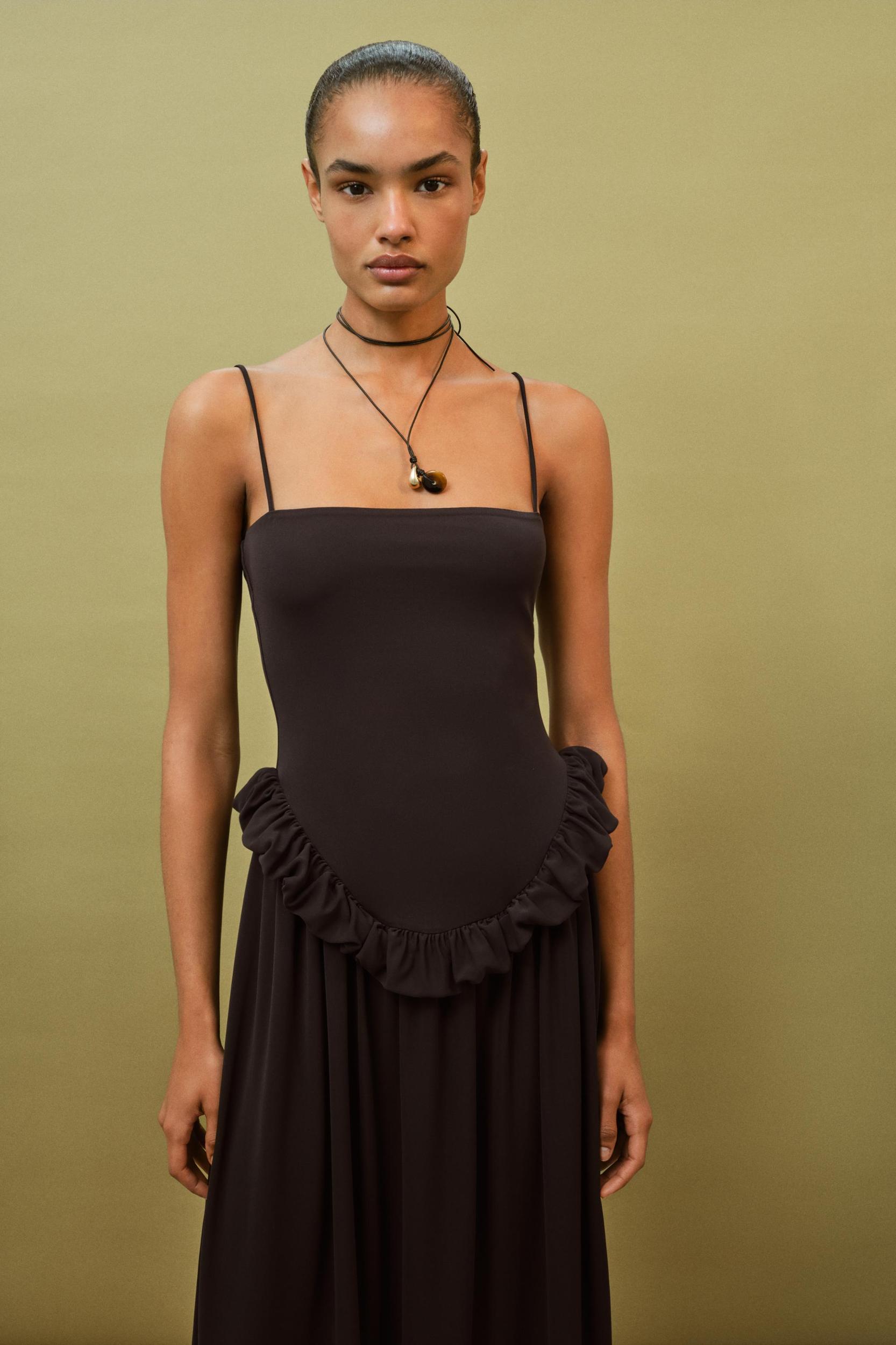 PEPLUM VOLUME DRESS Product Image