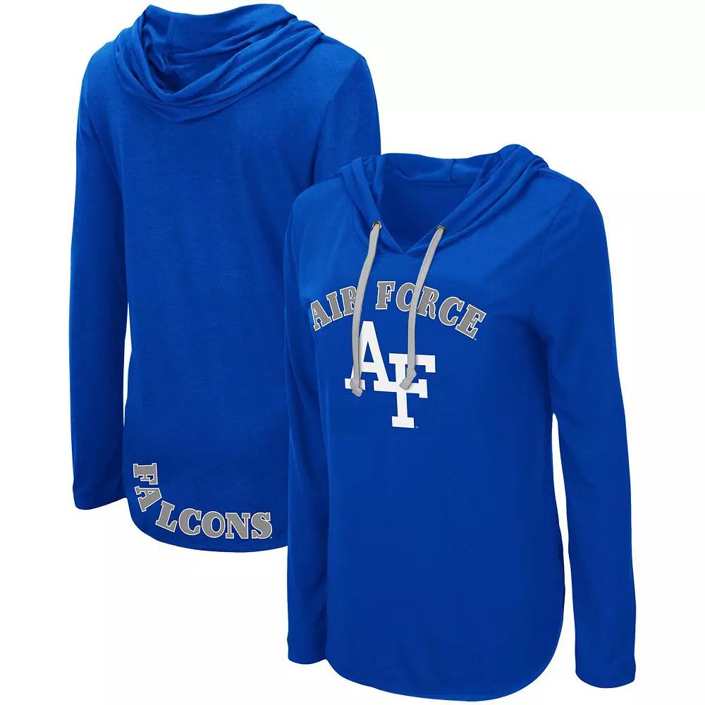 Women's Colosseum Royal Air Force Falcons My Lover Lightweight Hooded Long Sleeve T-Shirt, Size: Small, Afa Blue Product Image