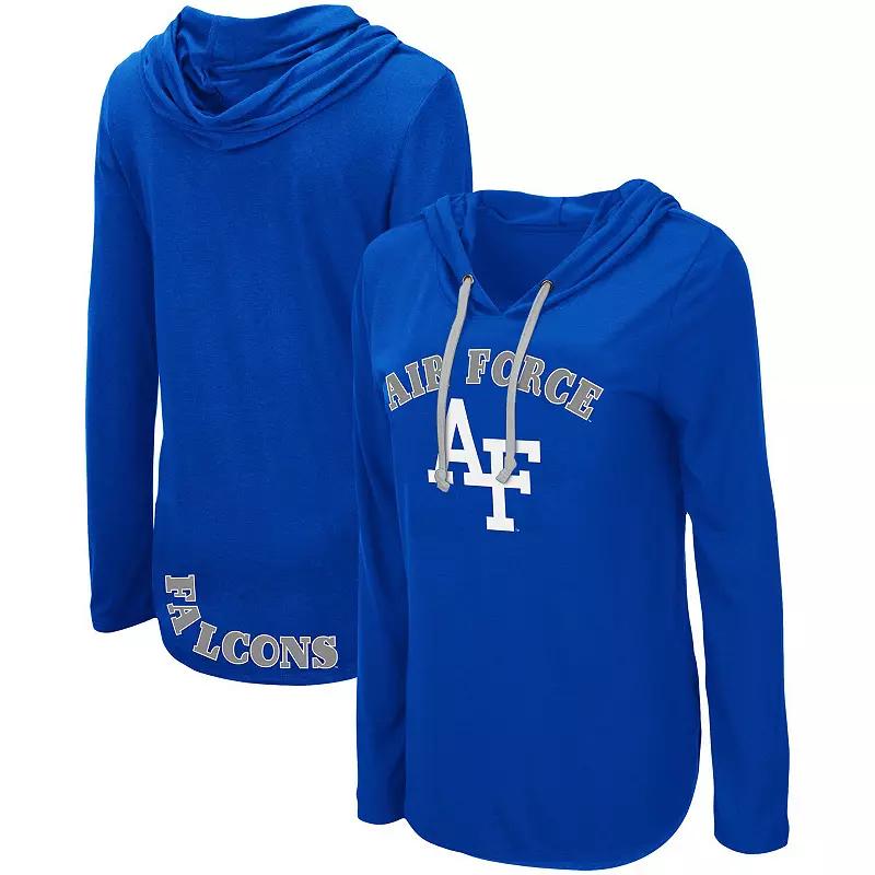 Women's Colosseum Royal Air Force Falcons My Lover Lightweight Hooded Long Sleeve T-Shirt, Size: Small, Afa Blue Product Image