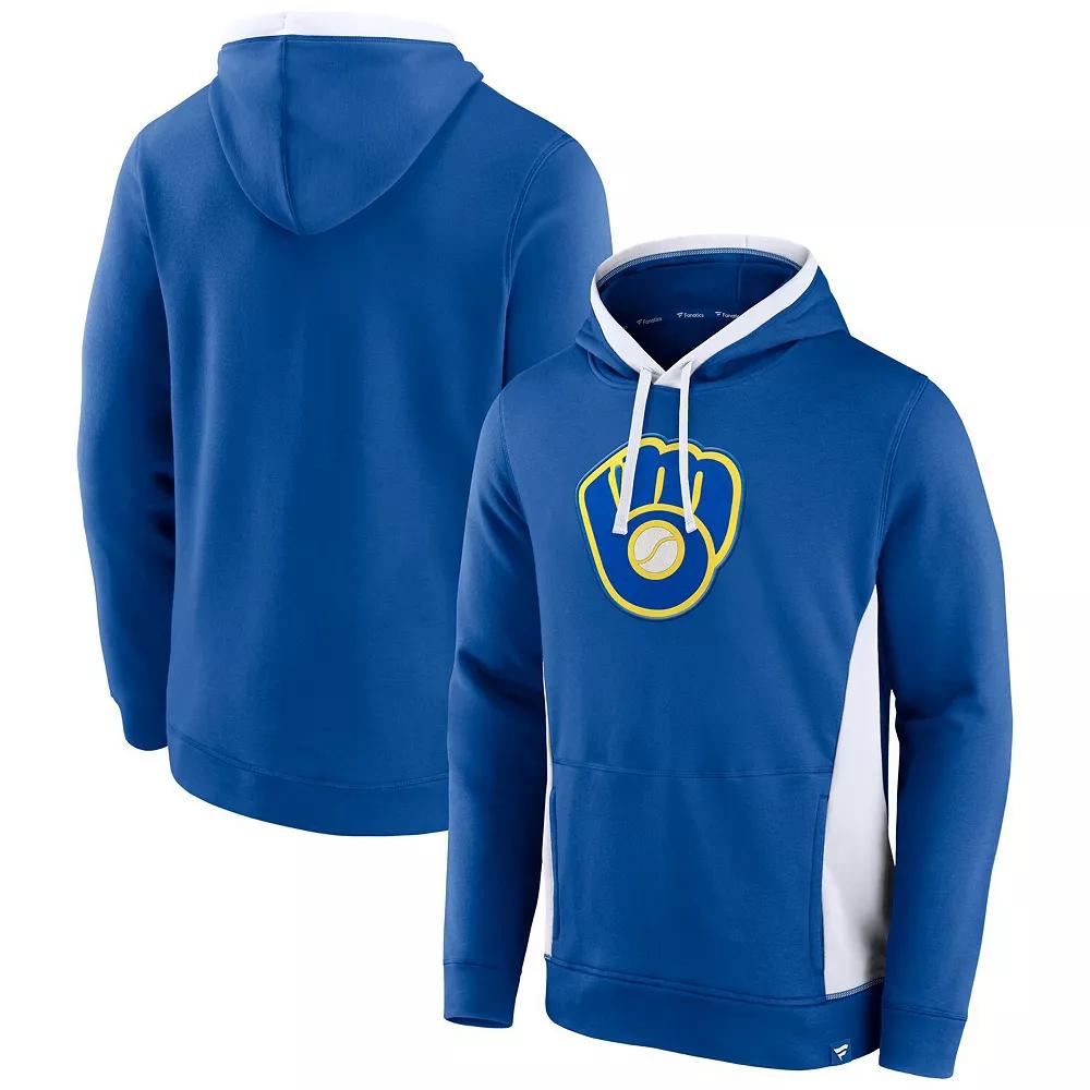 Mens Fanatics Royal Milwaukee Brewers True Classics Fanarama Pullover Hoodie Product Image