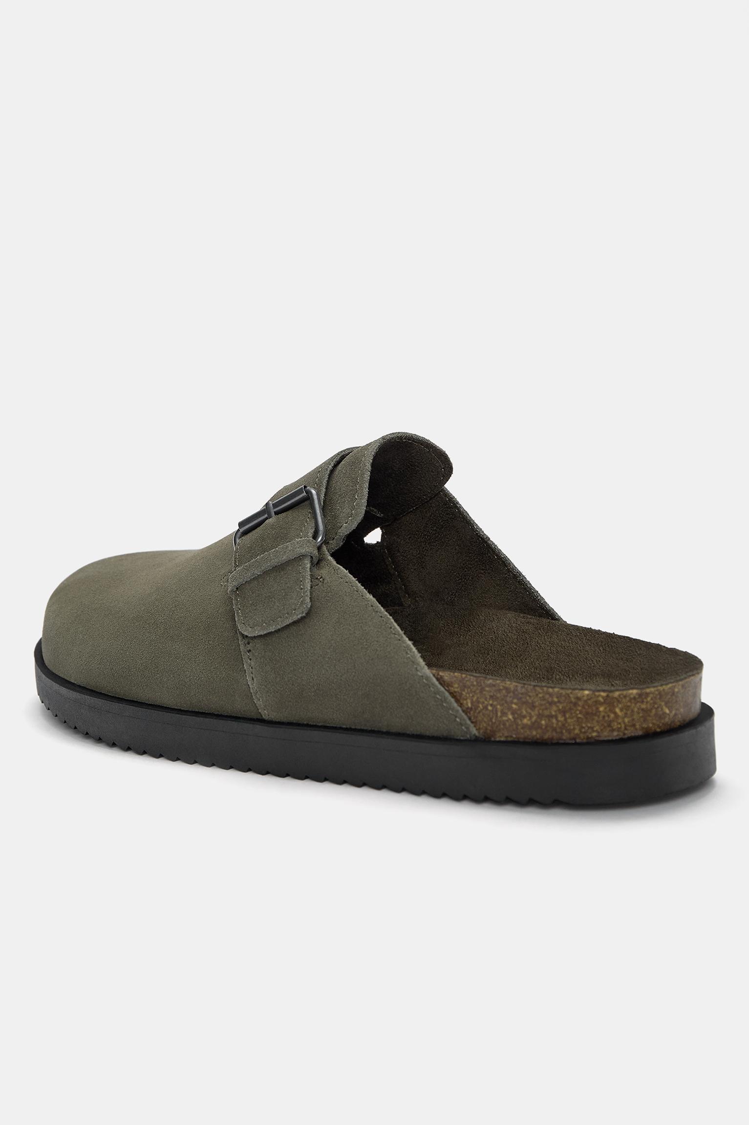 Leather clogs with buckle Product Image