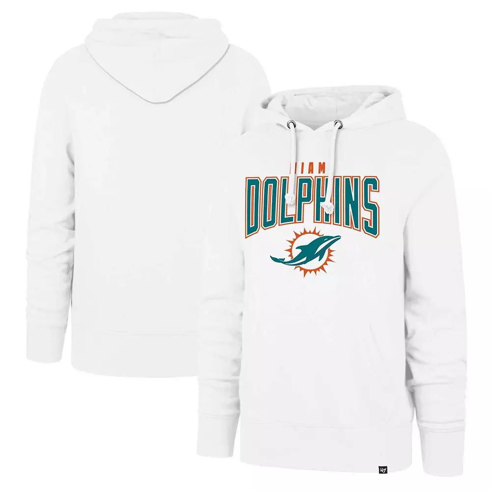 Men's '47 White Miami Dolphins Elements Arch Headline Pullover Hoodie,  Product Image