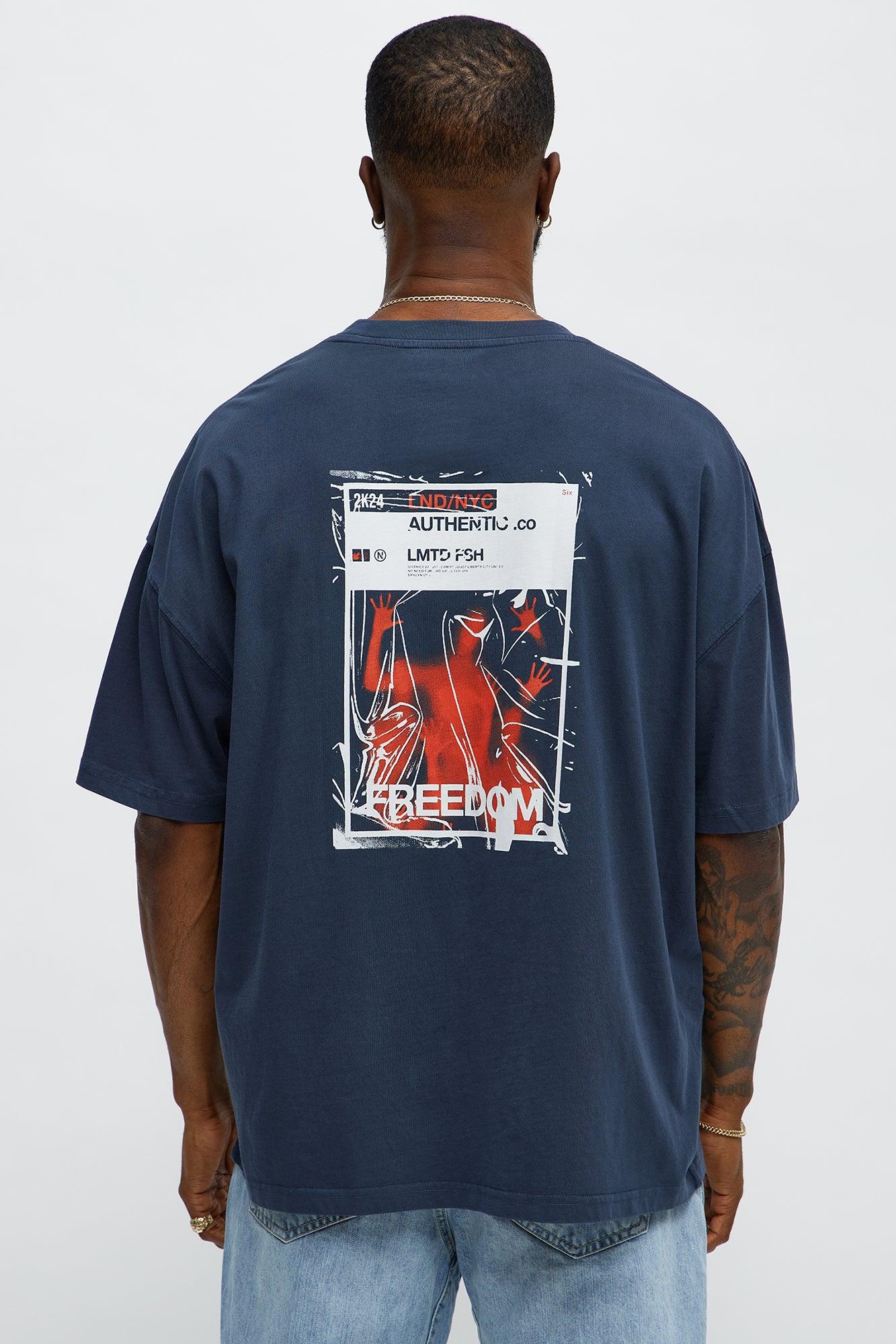 Future Freedom Oversized Short Sleeve Tee - Navy Male Product Image