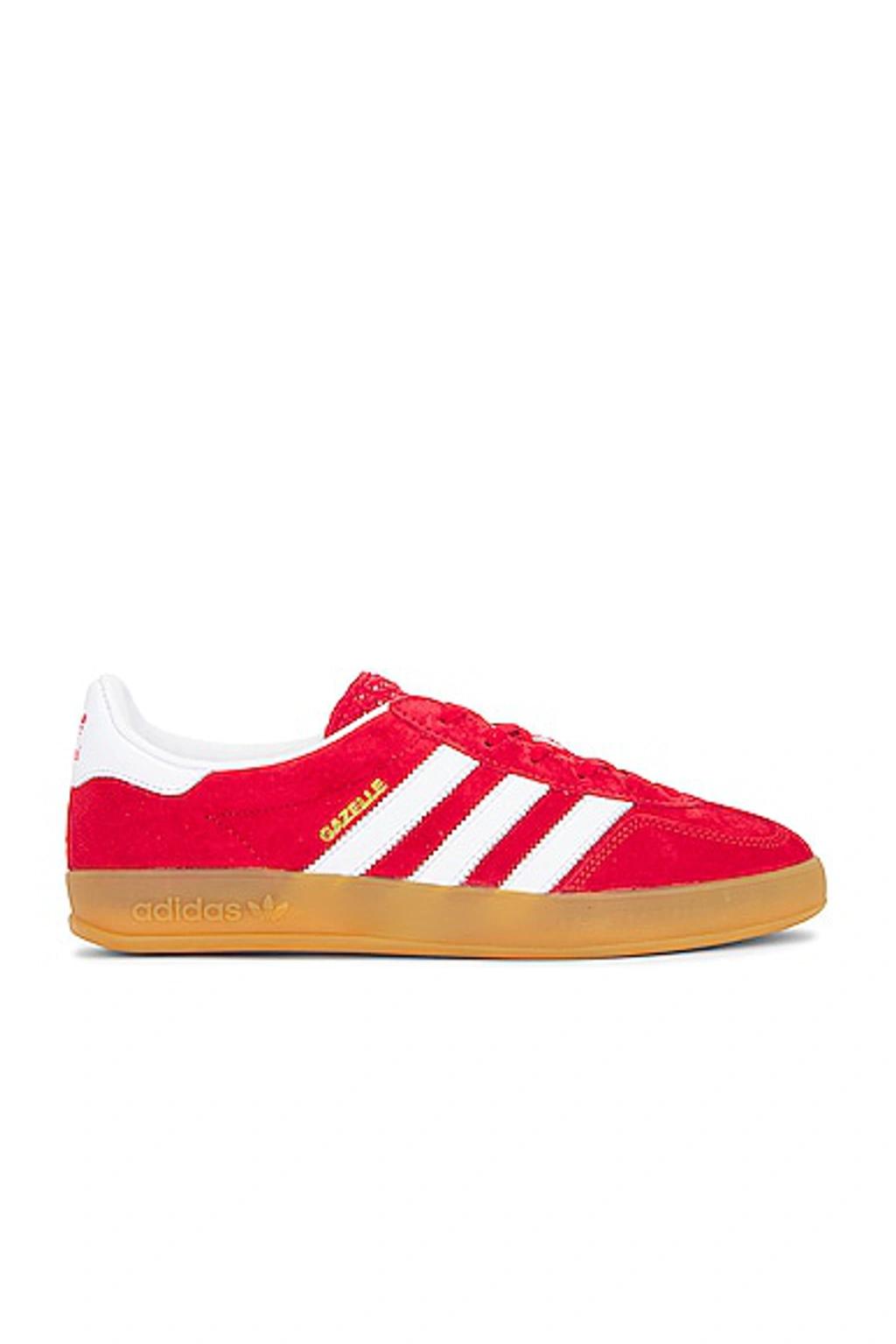 ADIDAS ORIGINALS Gazelle Suede Sneakers With Branded Heel In Red Product Image
