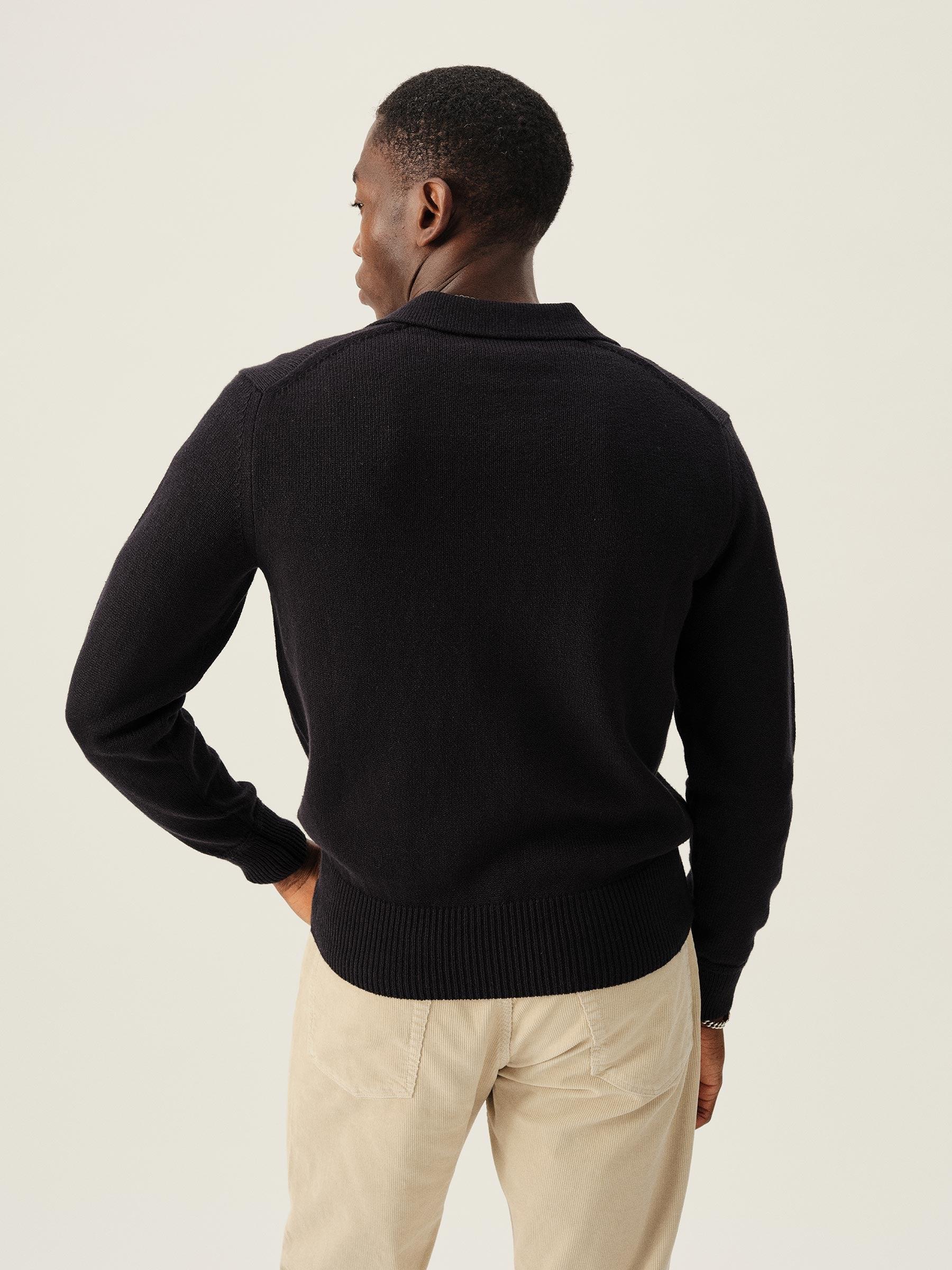 Faded Indigo Seafarer Cotton Rugby Polo Product Image