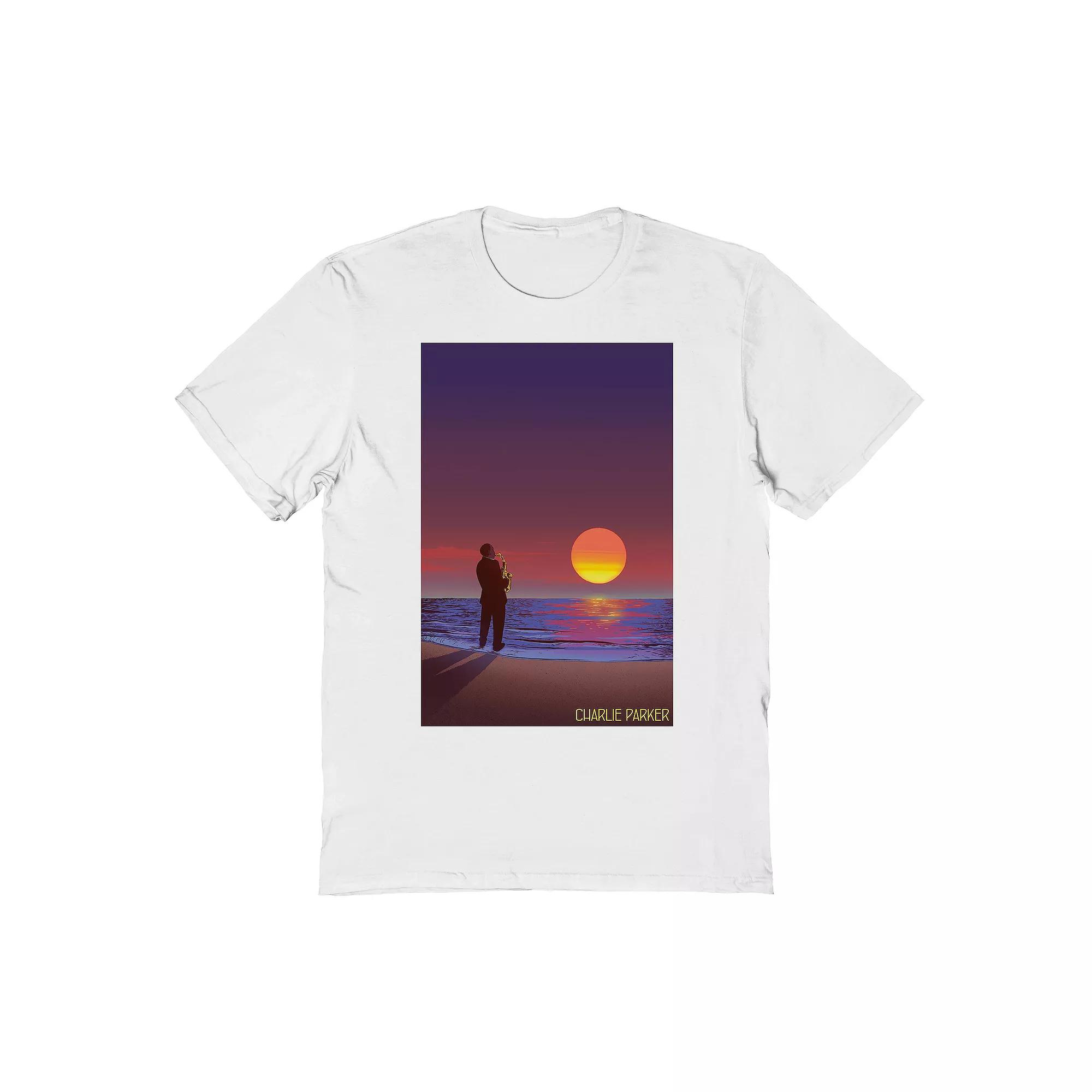 Men's Sunset Graphic Tee, Size: Small, White Product Image