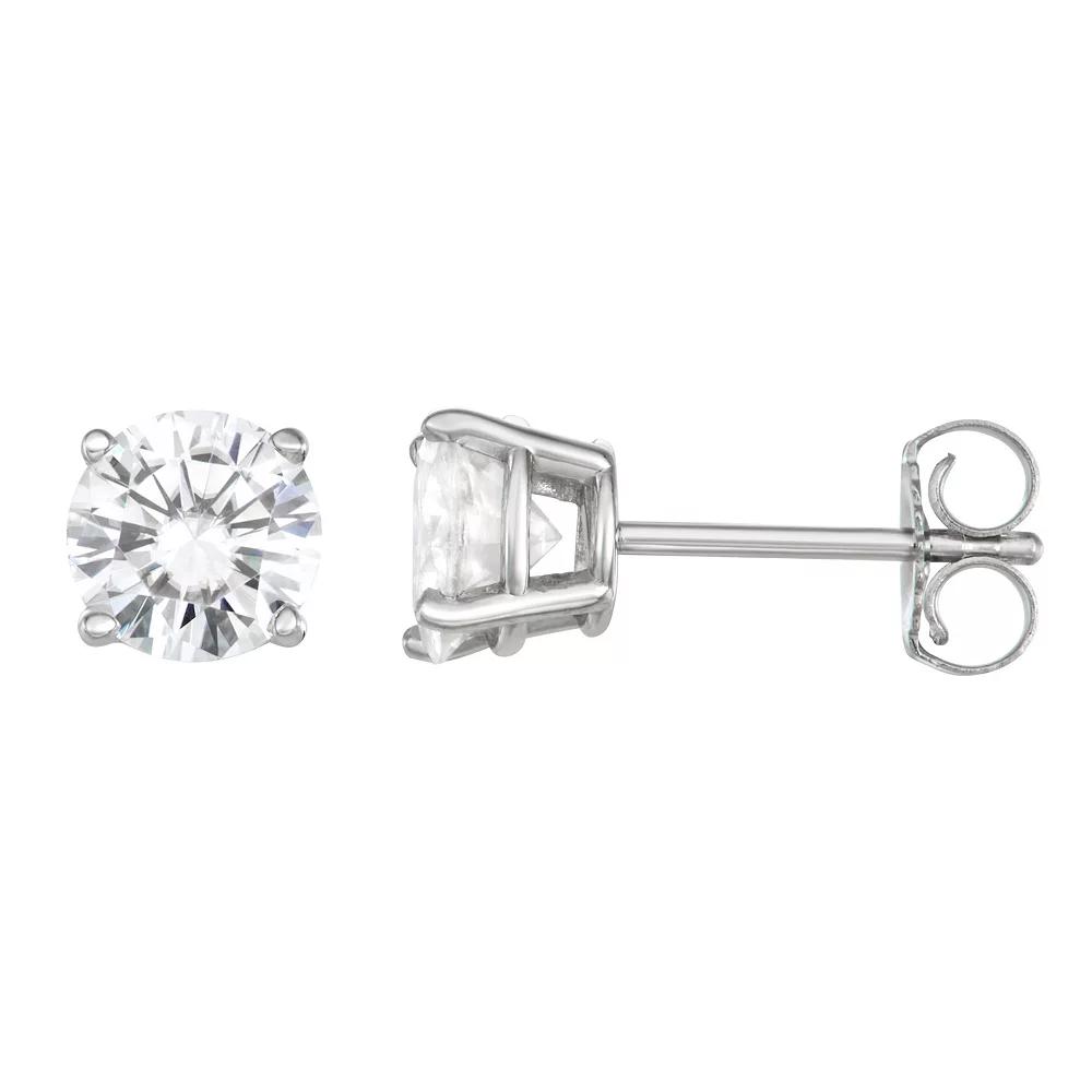 Charles & Colvard 14k White Gold 1 1/5 Carat T.W. Lab-Created Moissanite Stud Earrings, Women's Product Image