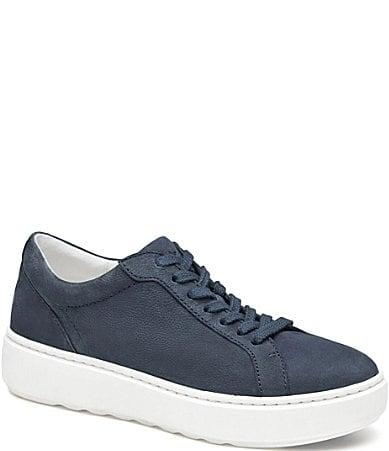 Johnston  Murphy Womens Cammie Lace Up Nubuck Platform Sneakers Product Image
