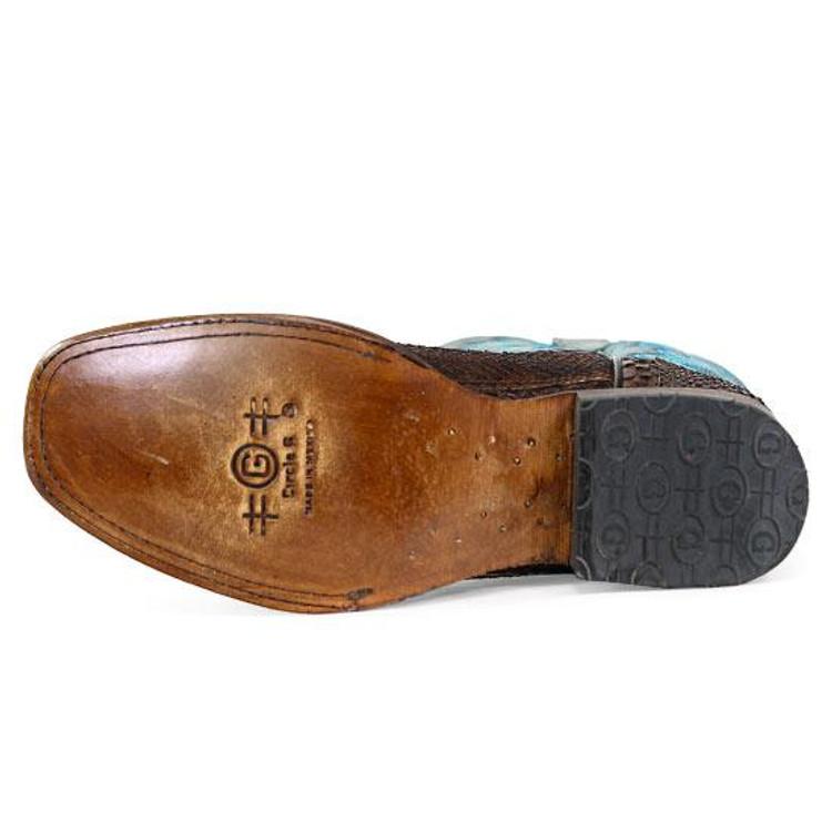 SALE Circle G by Corral® Ladies' Chocolate Python/Blue Square Toe Boots Product Image