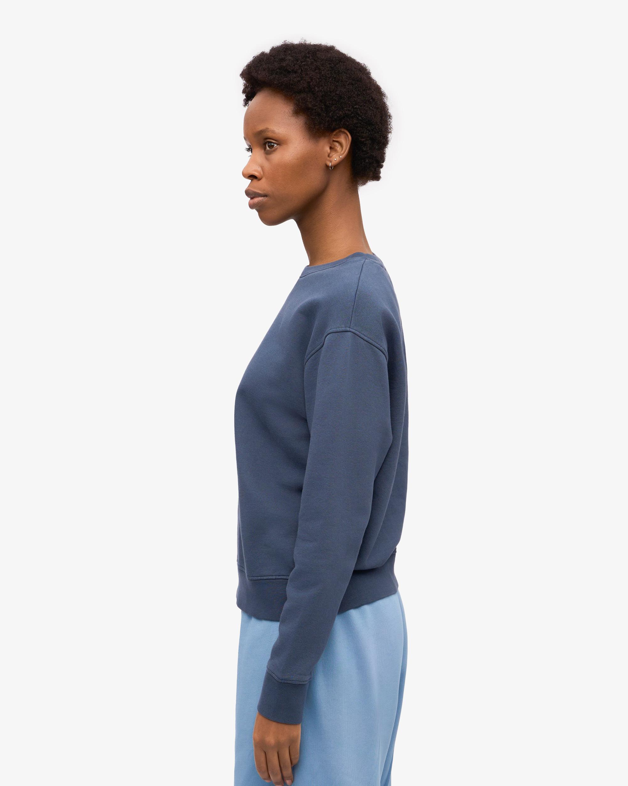Women Classic Organic Crew - Petrol Blue Product Image