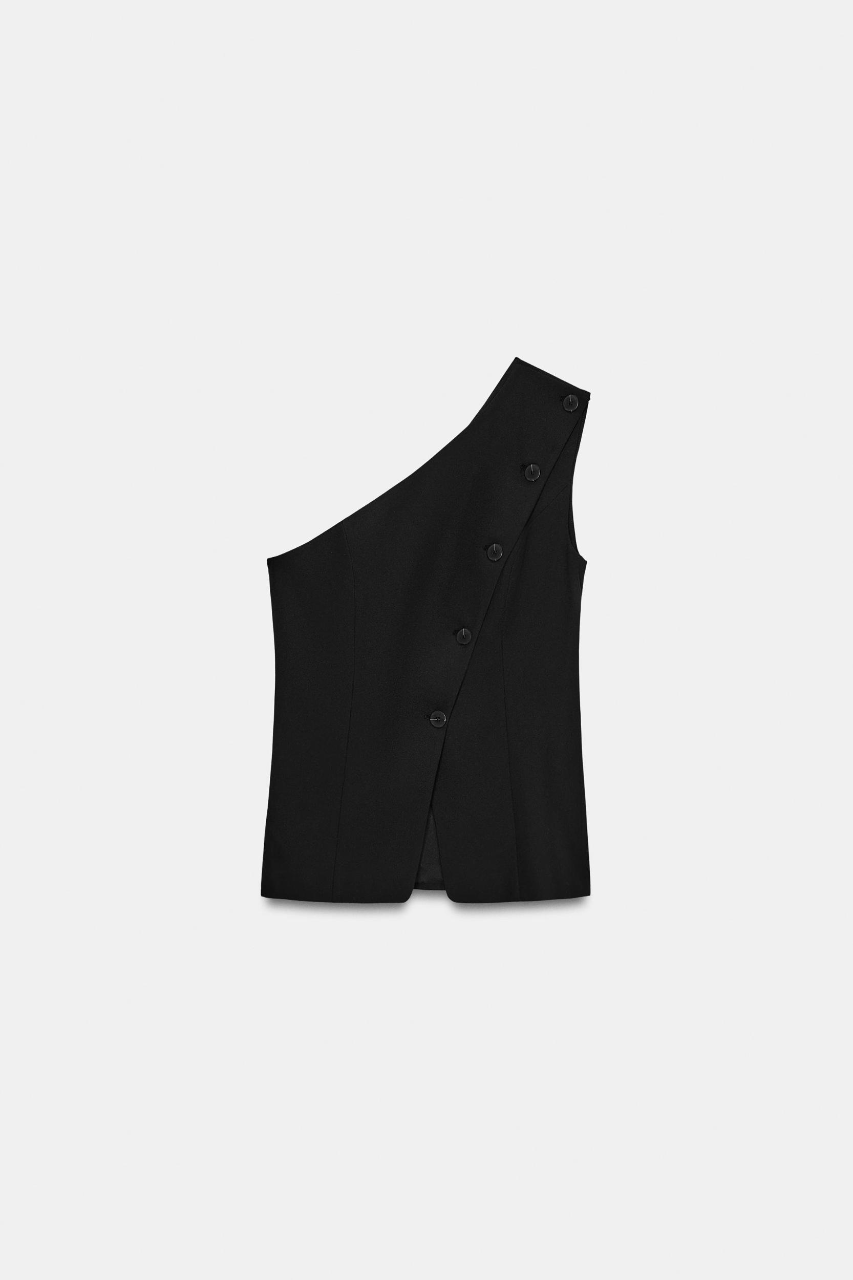 ASYMMETRIC BUTTON VEST SET Product Image