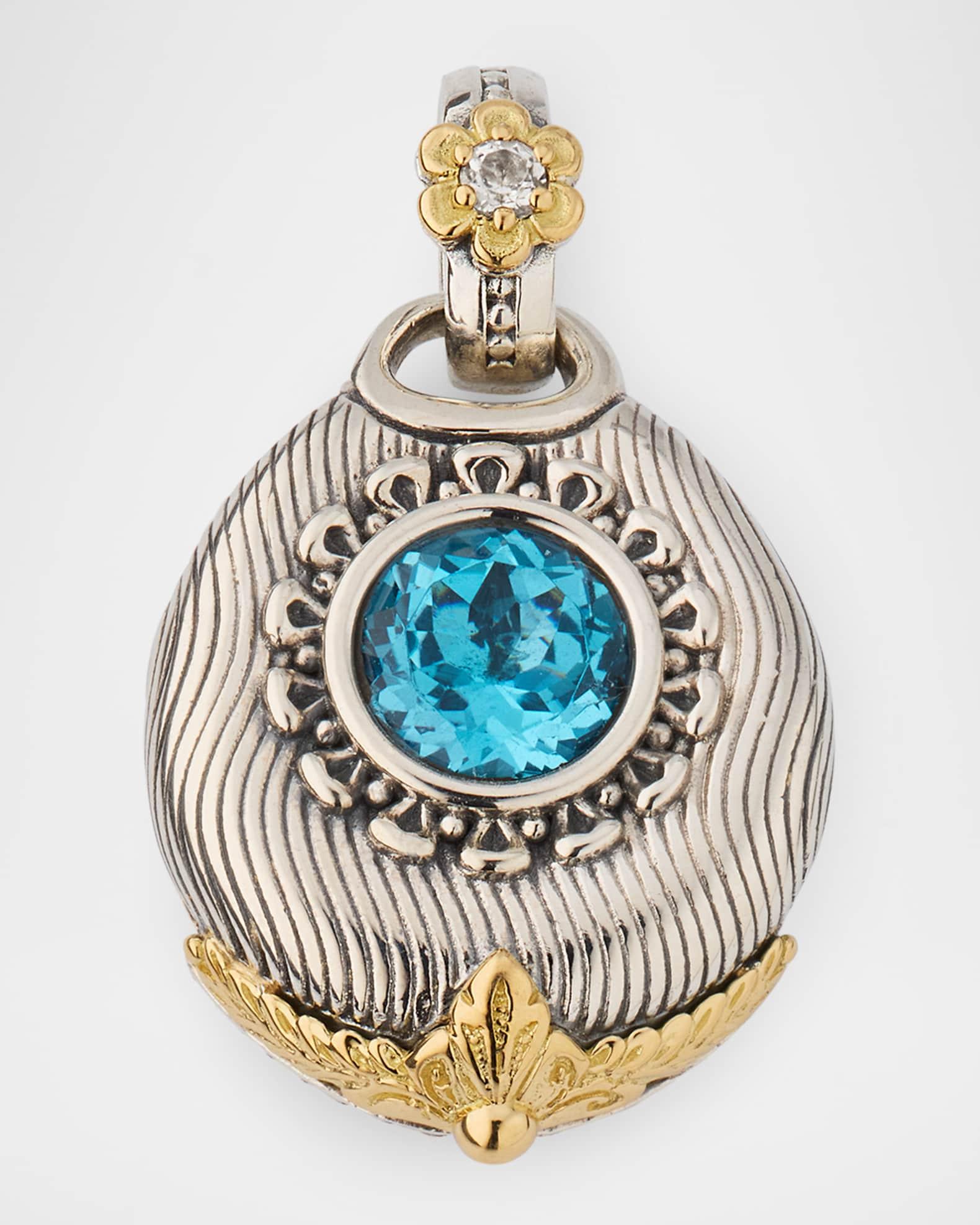 Kyma Enhancer with Blue Topaz and White Sapphire Product Image