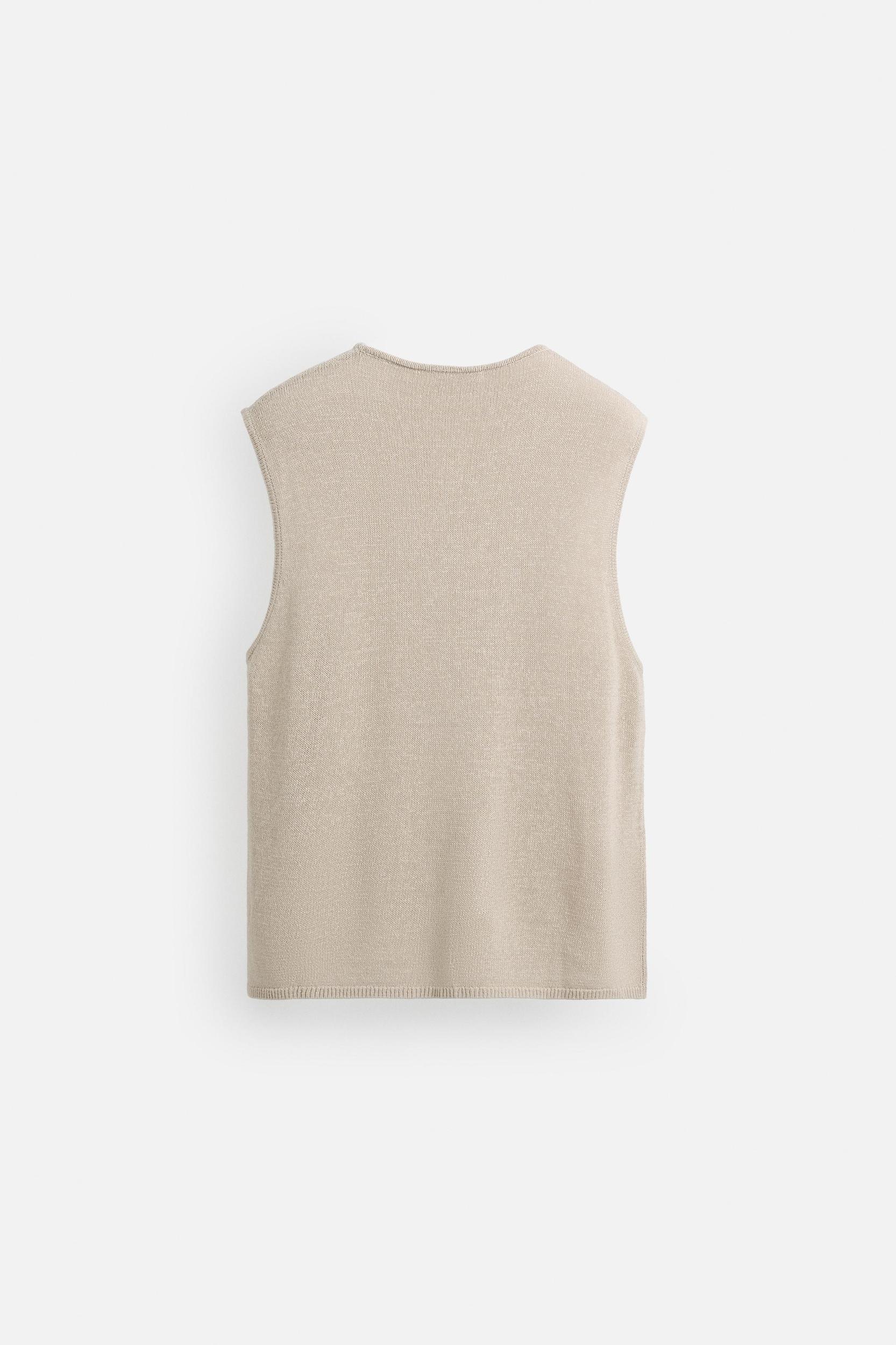LINEN KNIT T-SHIRT Product Image