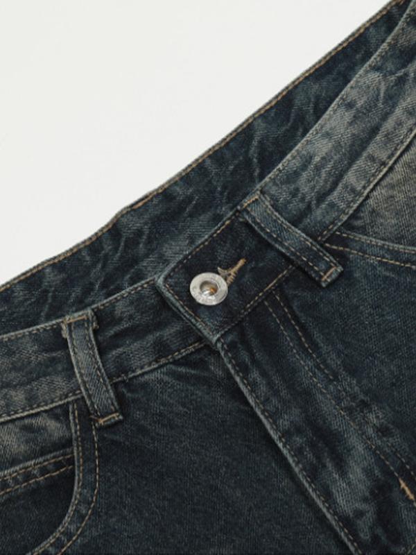 Men'S Denim Straight Loose Blue Shorts Product Image