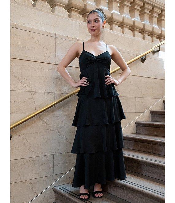 Dear Moon Twist Front Tiered Midi Dress Product Image