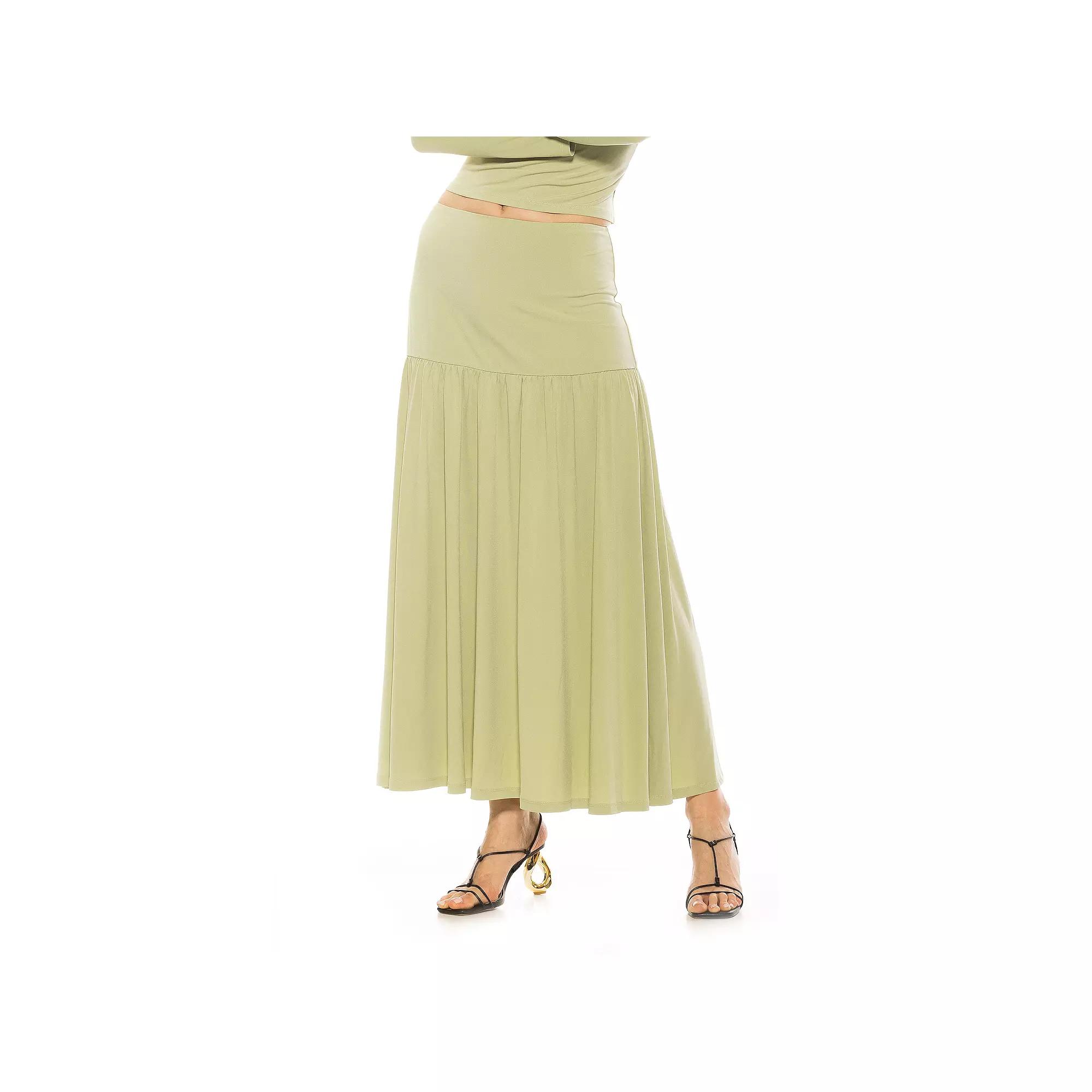 Women's ALEXIA ADMOR Lia Shirred Maxi Skirt,  Product Image