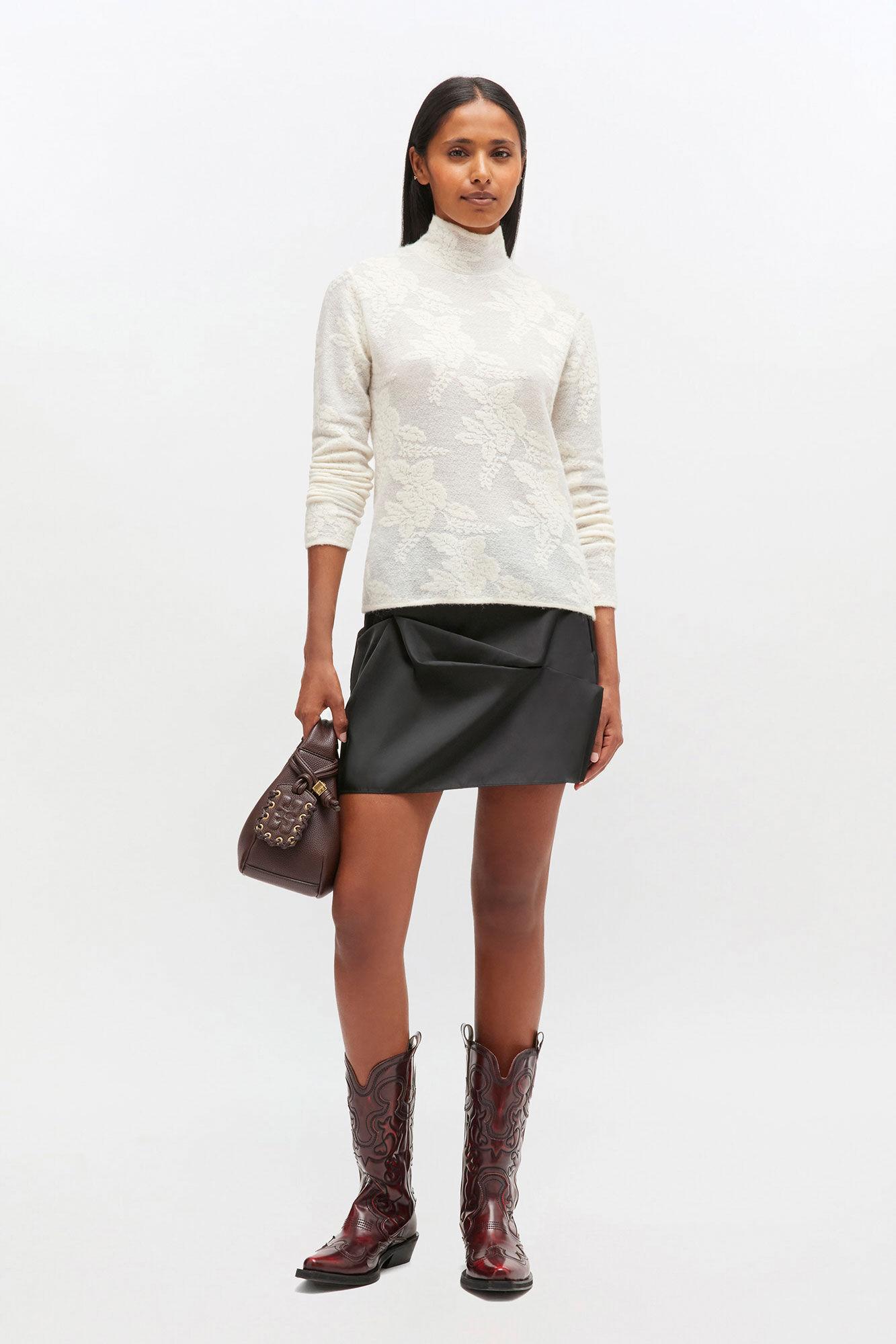 Ivory Sheer Turleneck Product Image