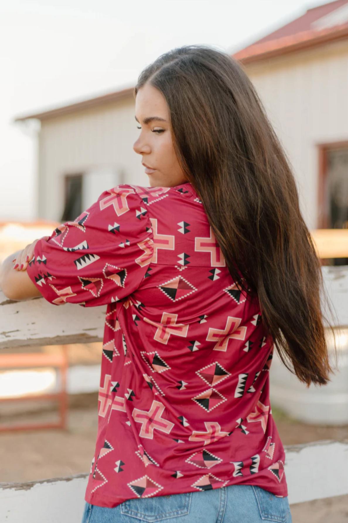 Sterling Kreek Berry Aztec Top Product Image