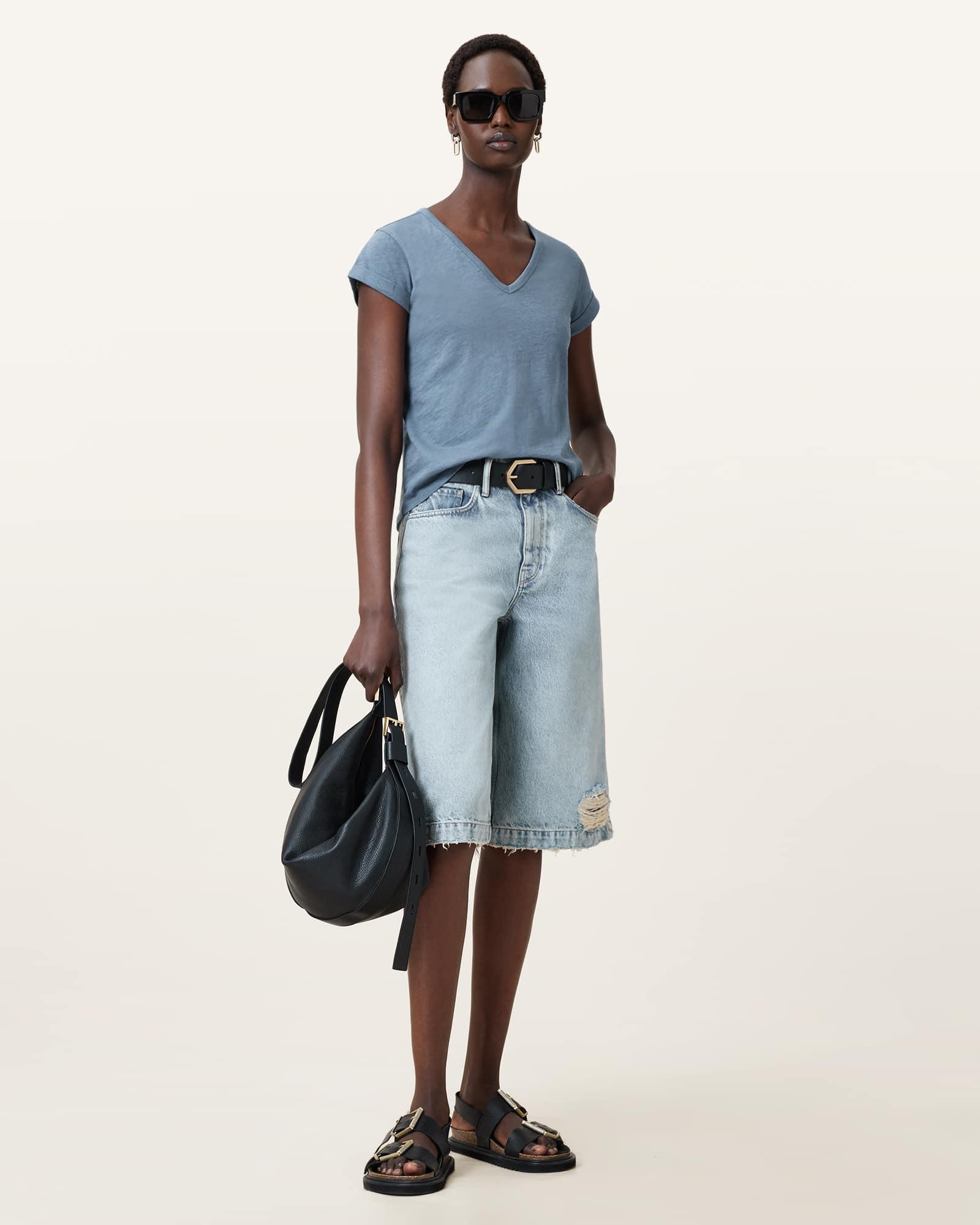 Anna V-Neck Short Sleeve T-Shirt Product Image