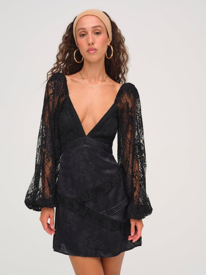 Gisela Mini Dress — Black Product Image