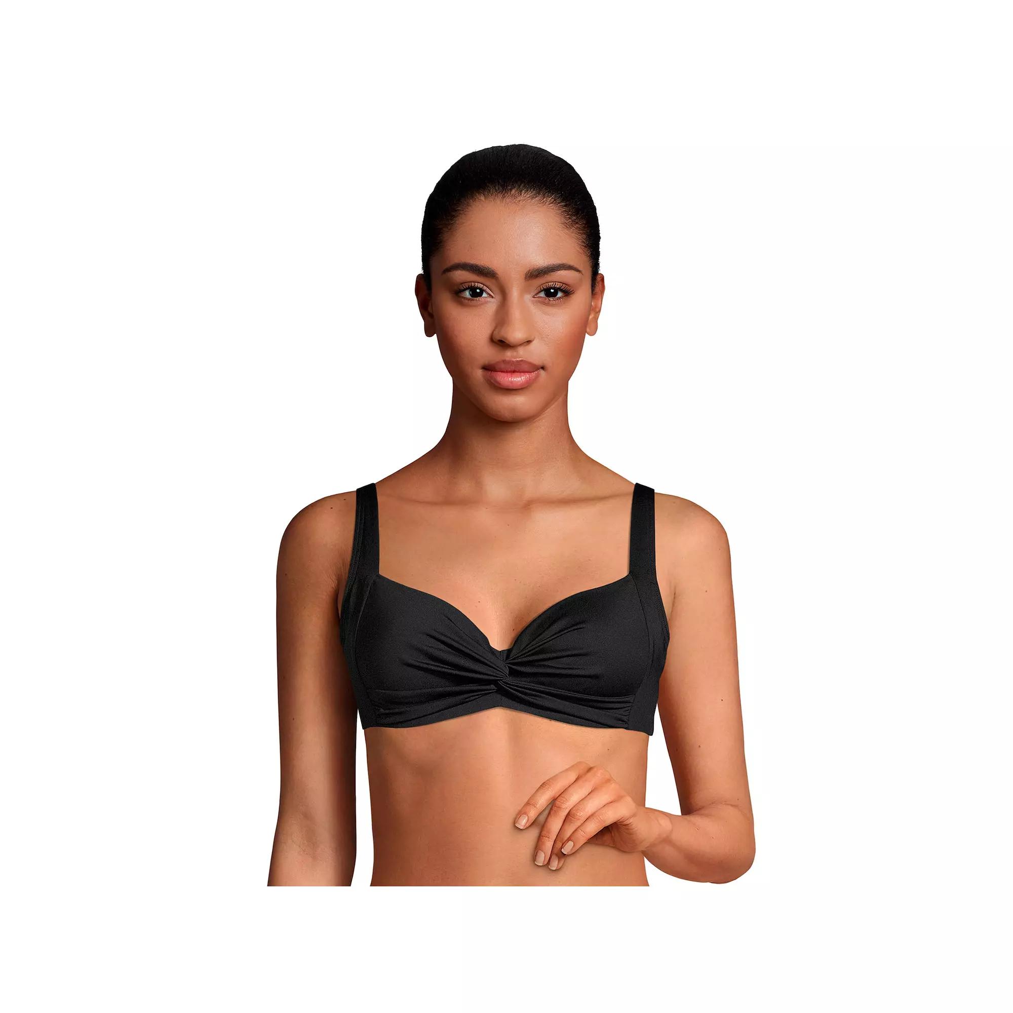 Women's Lands' End DDD-Cup Twist-Front Underwire Bikini Top,  Product Image