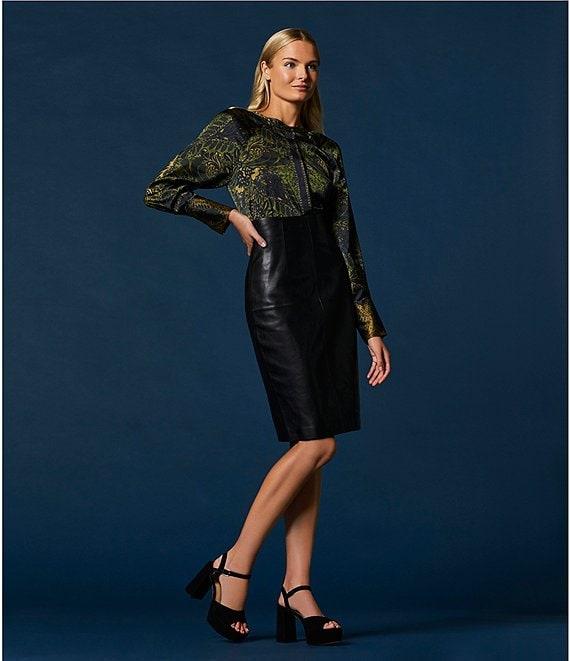 Antonio Melani Samantha Coordinating Leather Pencil Skirt Product Image