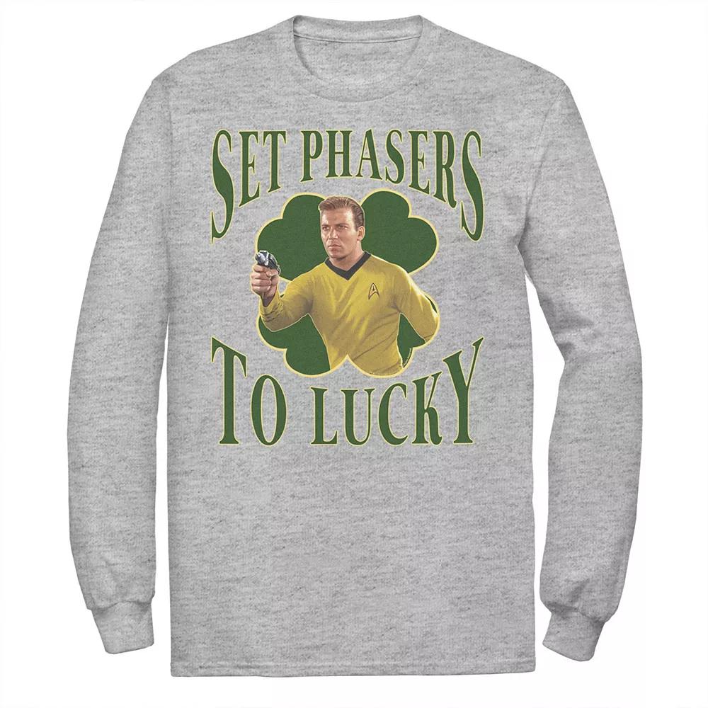 Men's Star Trek Next Generation St. Patty's Lucky Tee, Size: Medium, Athletic Grey Product Image