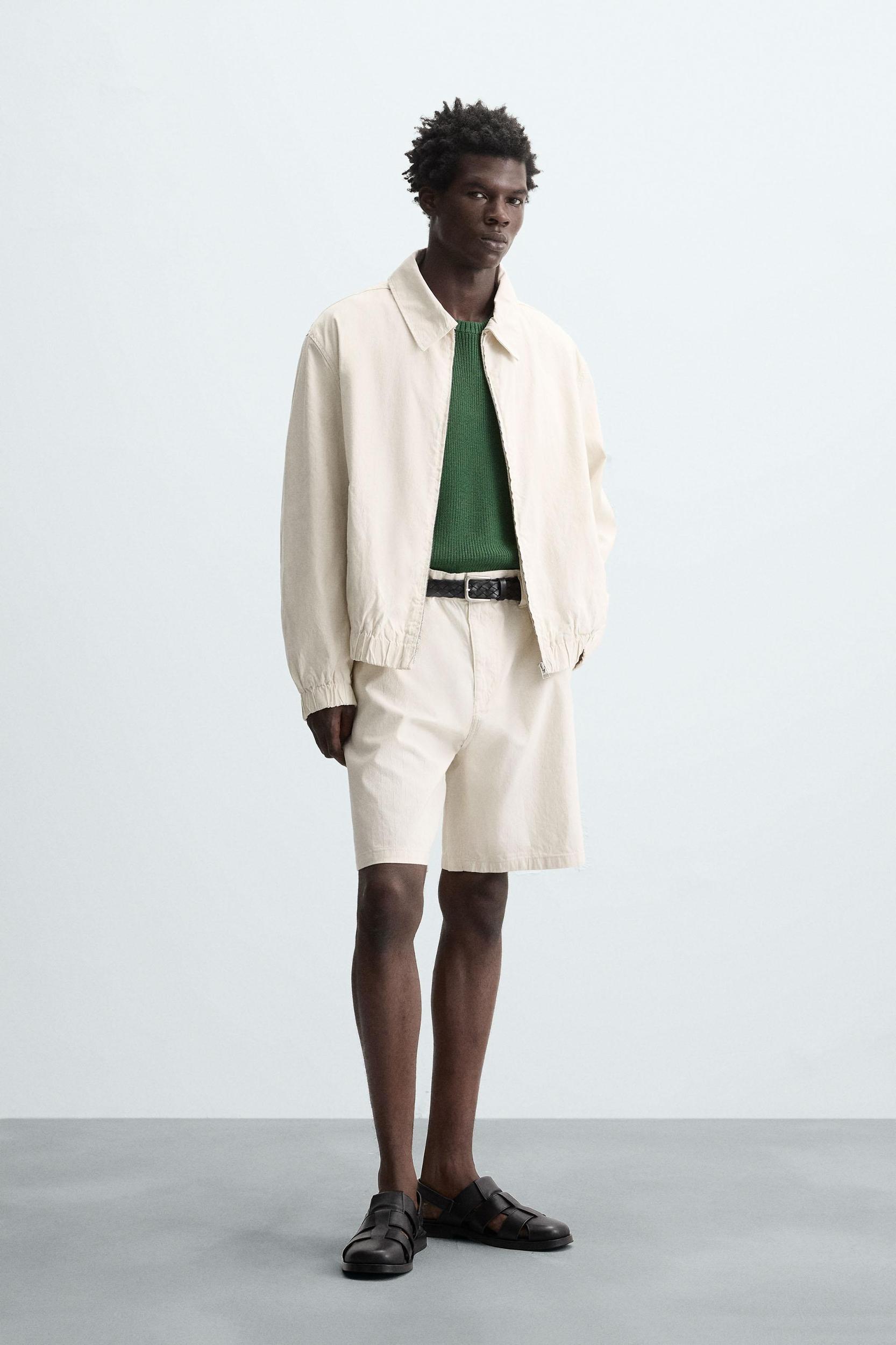 STRIPED TEXTURED JACKET Product Image