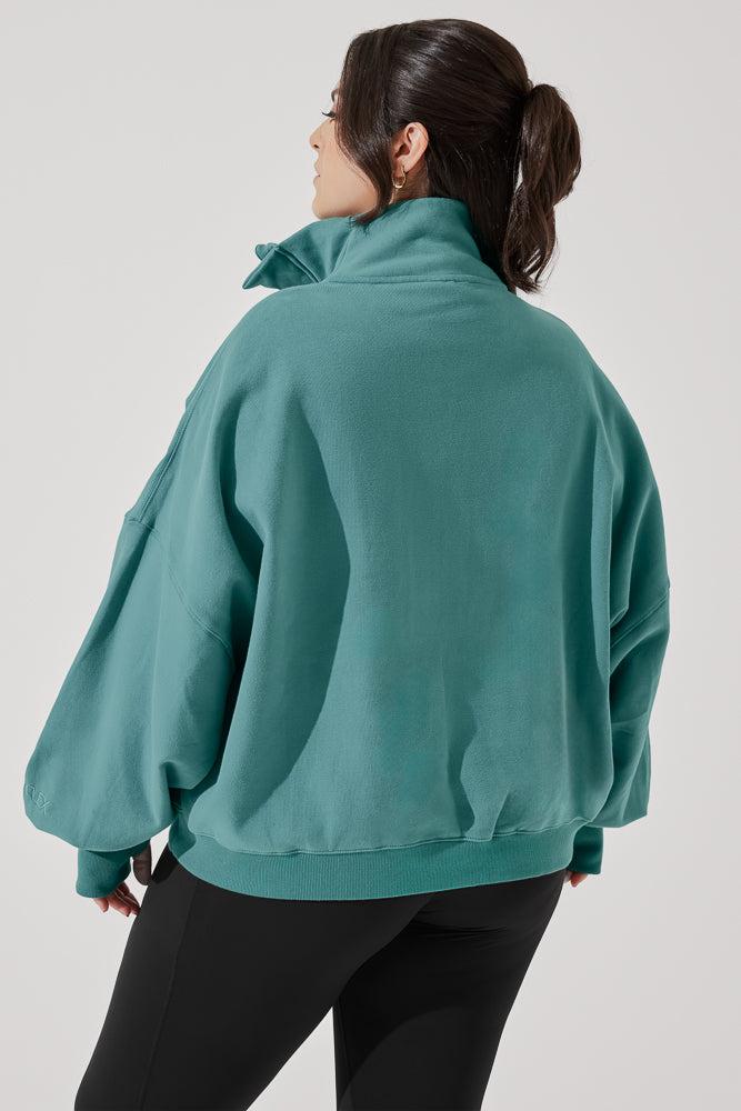 Ooey Gooey Half Zip Sweater - Almond Milk Product Image