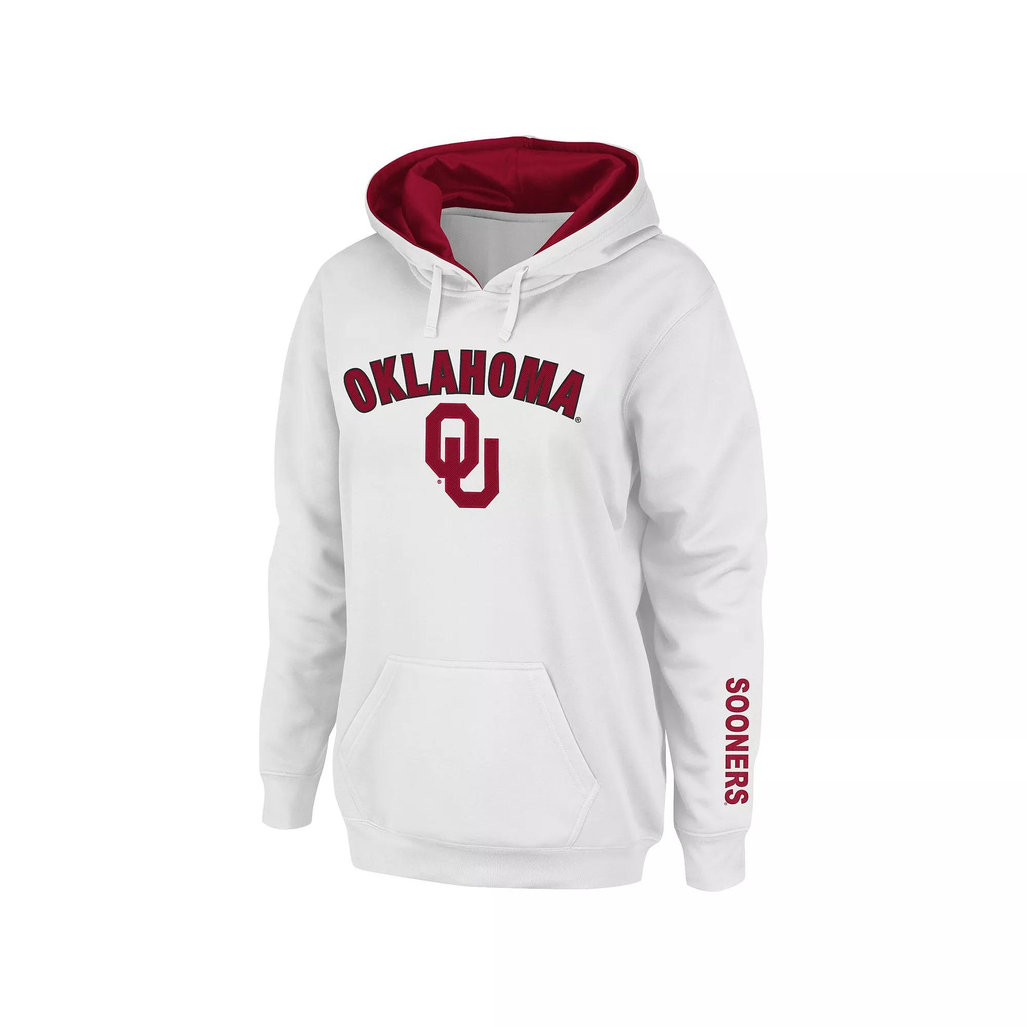Women's White Oklahoma Sooners Arch & Logo 1 Pullover Hoodie,  Product Image