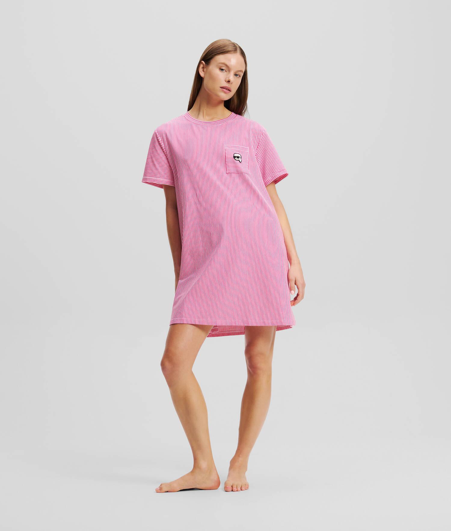 IKON STRIPED PAJAMA DRESS Product Image