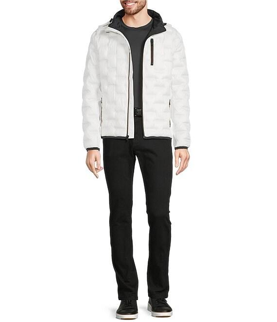 Murano Laser Head Silver Reversible Leather Belt Product Image