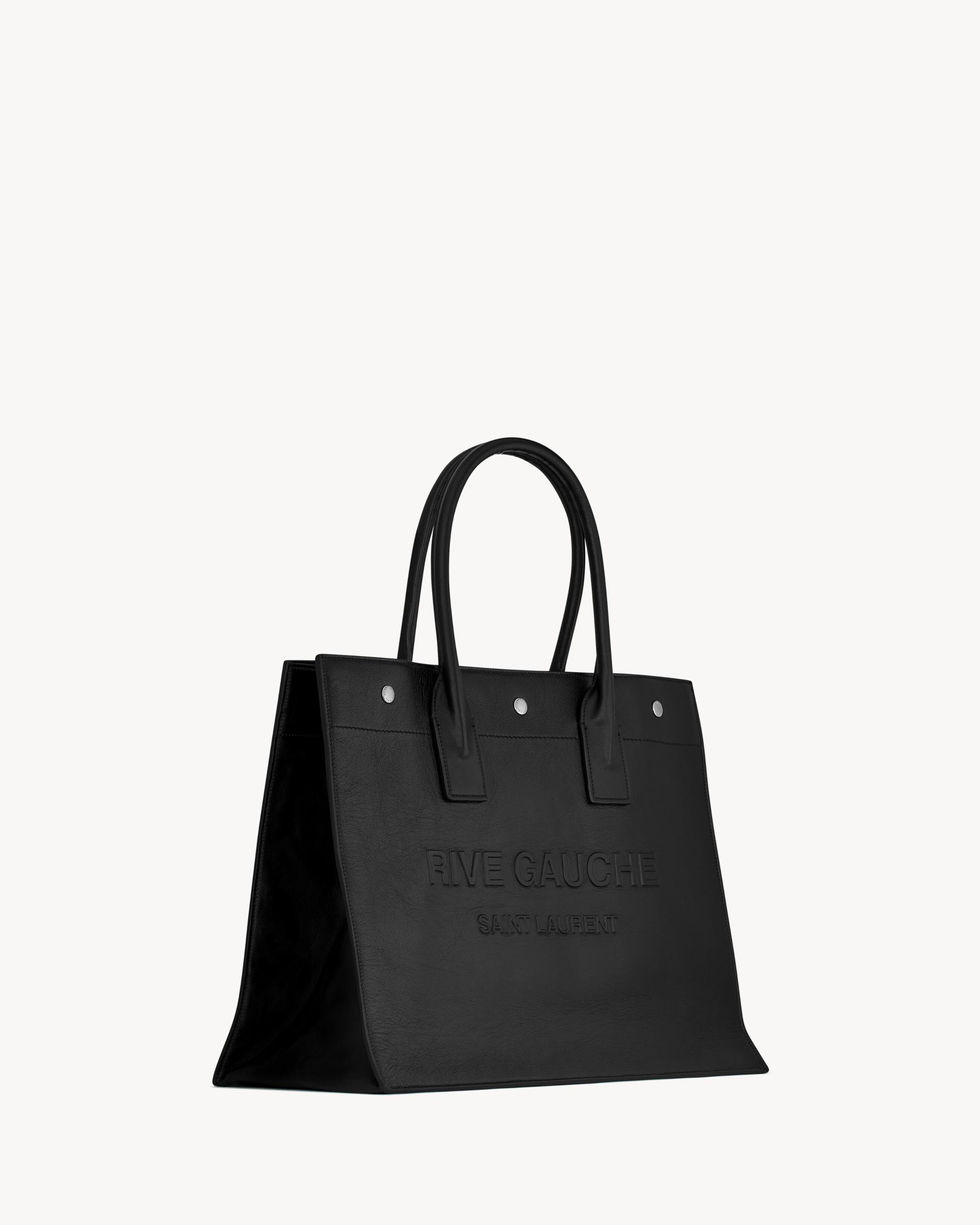 Rive Gauche small tote bag in smooth leather Product Image