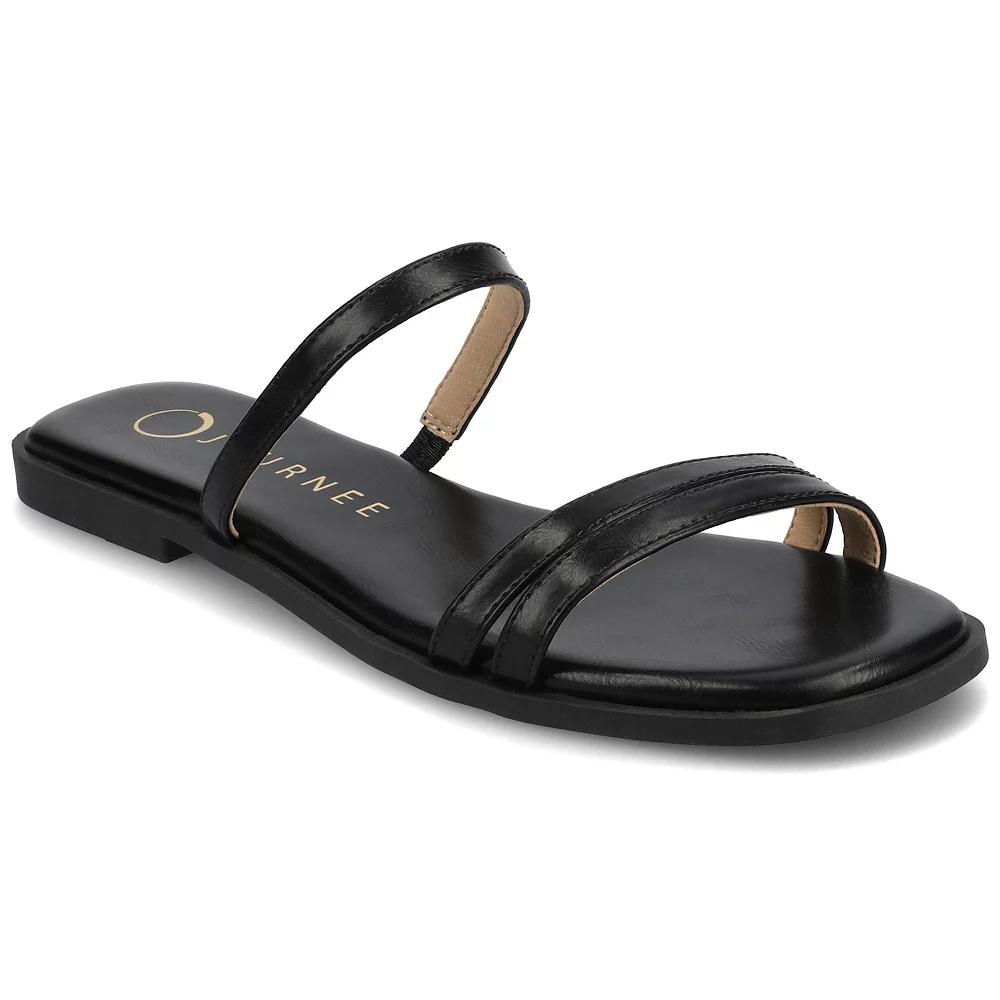 Journee Women's Multi Strap Slide On Flat Sandals,  Product Image