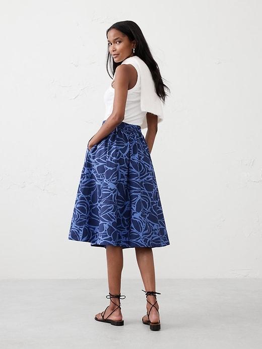 Poplin Midi Skirt Product Image