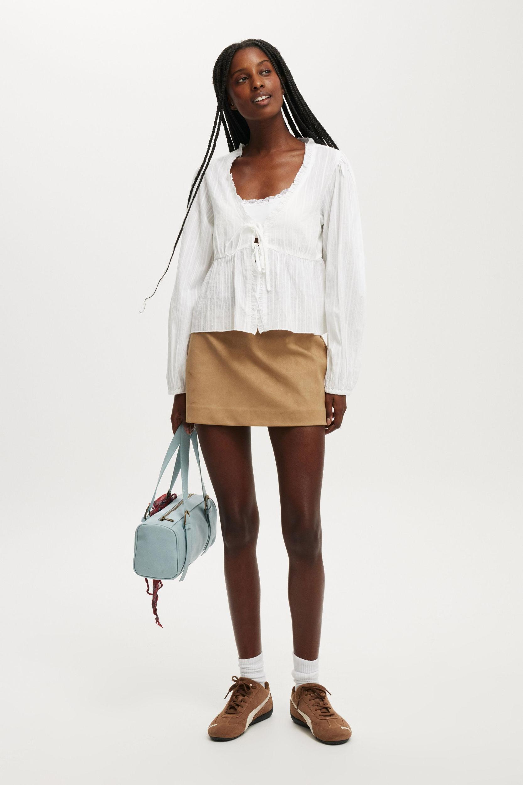 Suede Mini Skirt Product Image