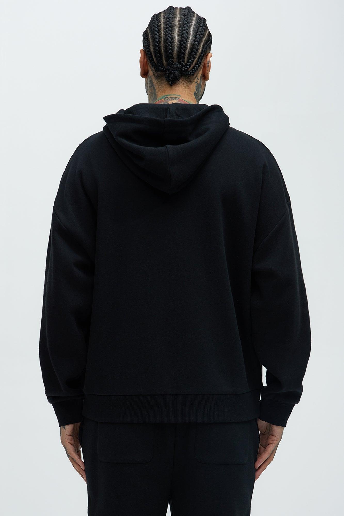 Tyson Rad Patched Zip Hoodie - Black Product Image