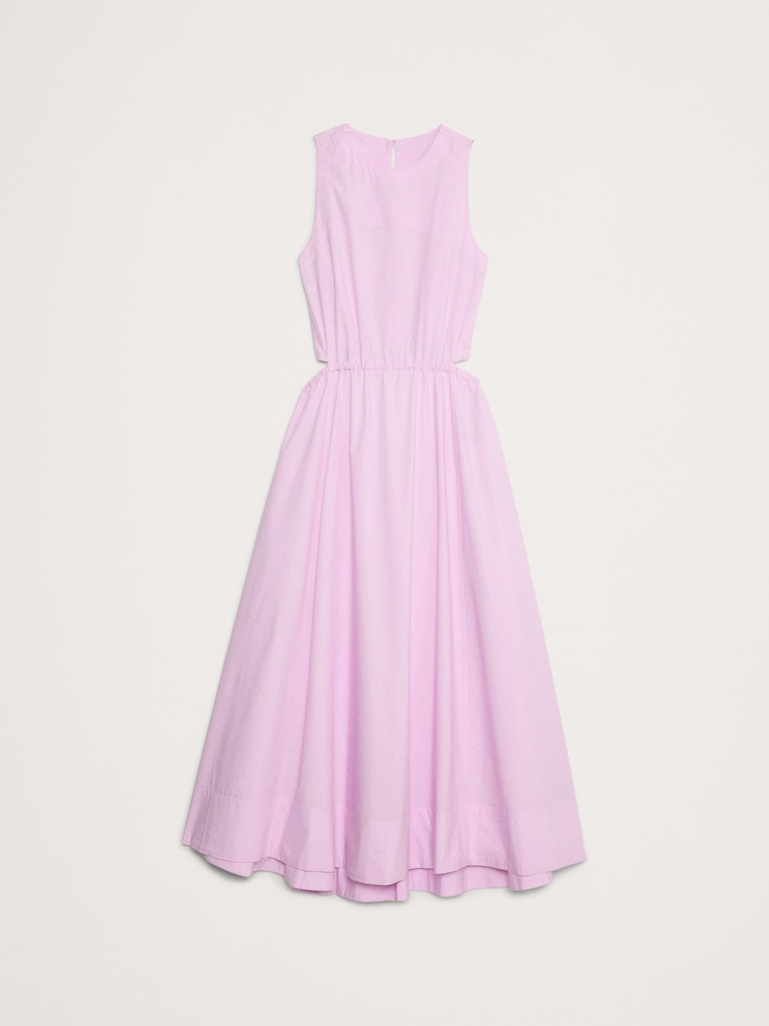 Cotton Poplin Cut-Out Midi Dress Product Image