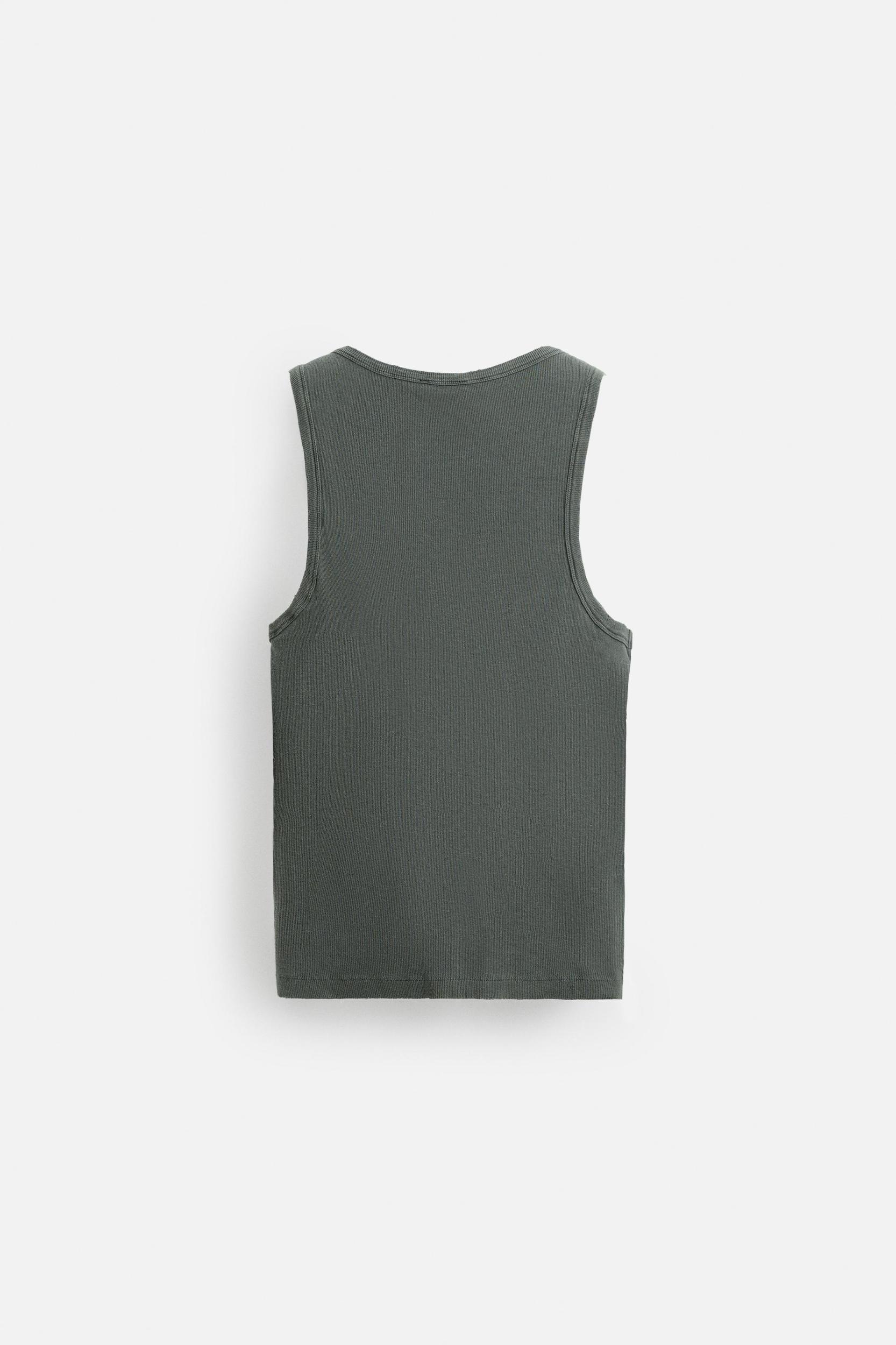 WASHED RIBBED TANK TOP Product Image