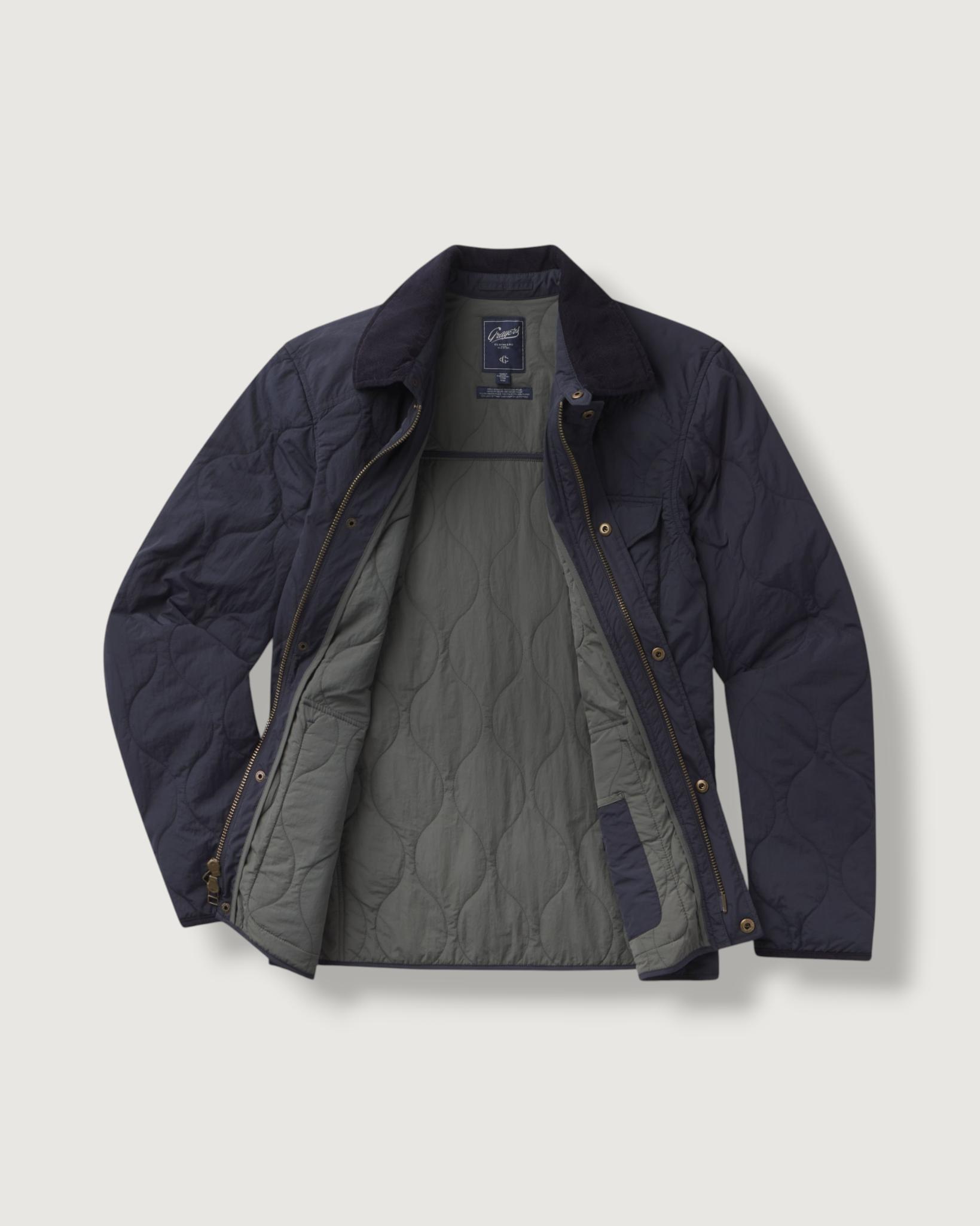 Andrew Lightweight Quilted Jacket - Navy Product Image